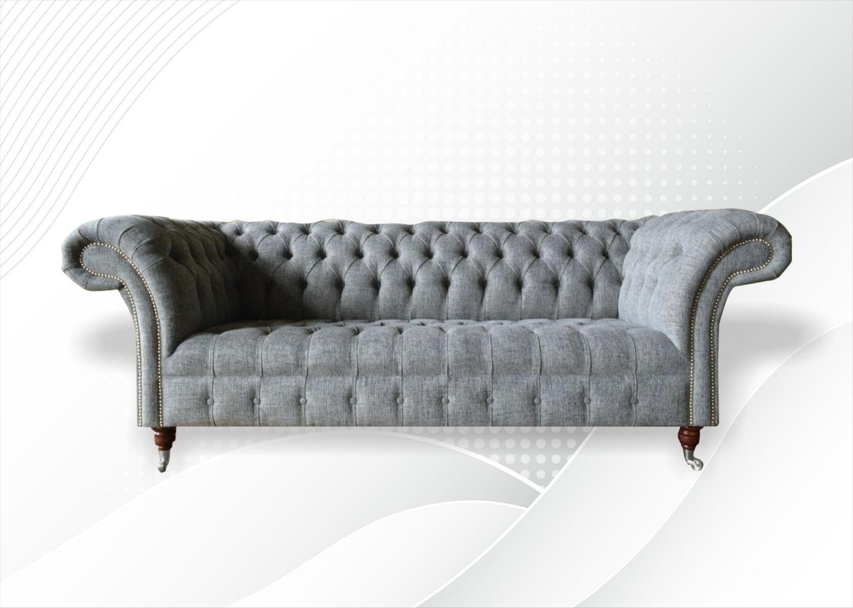 JVmoebel Chesterfield-Sofa, Chesterfield 3 Sitzer Couch cm Sofa Design 225