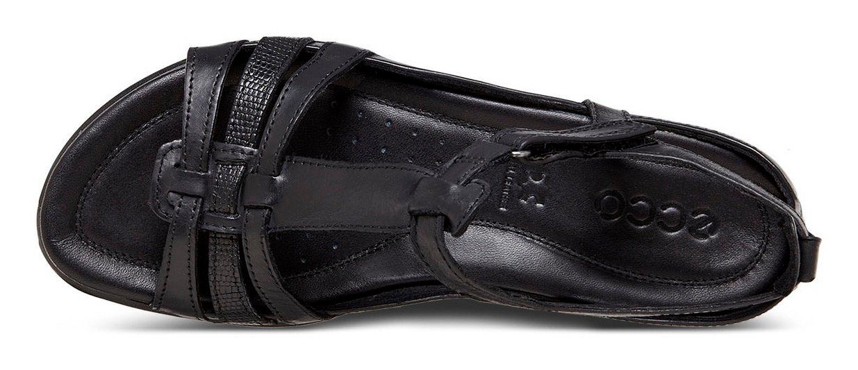 Riemchensandale FLASH schwarz Ecco im Metallic-Look