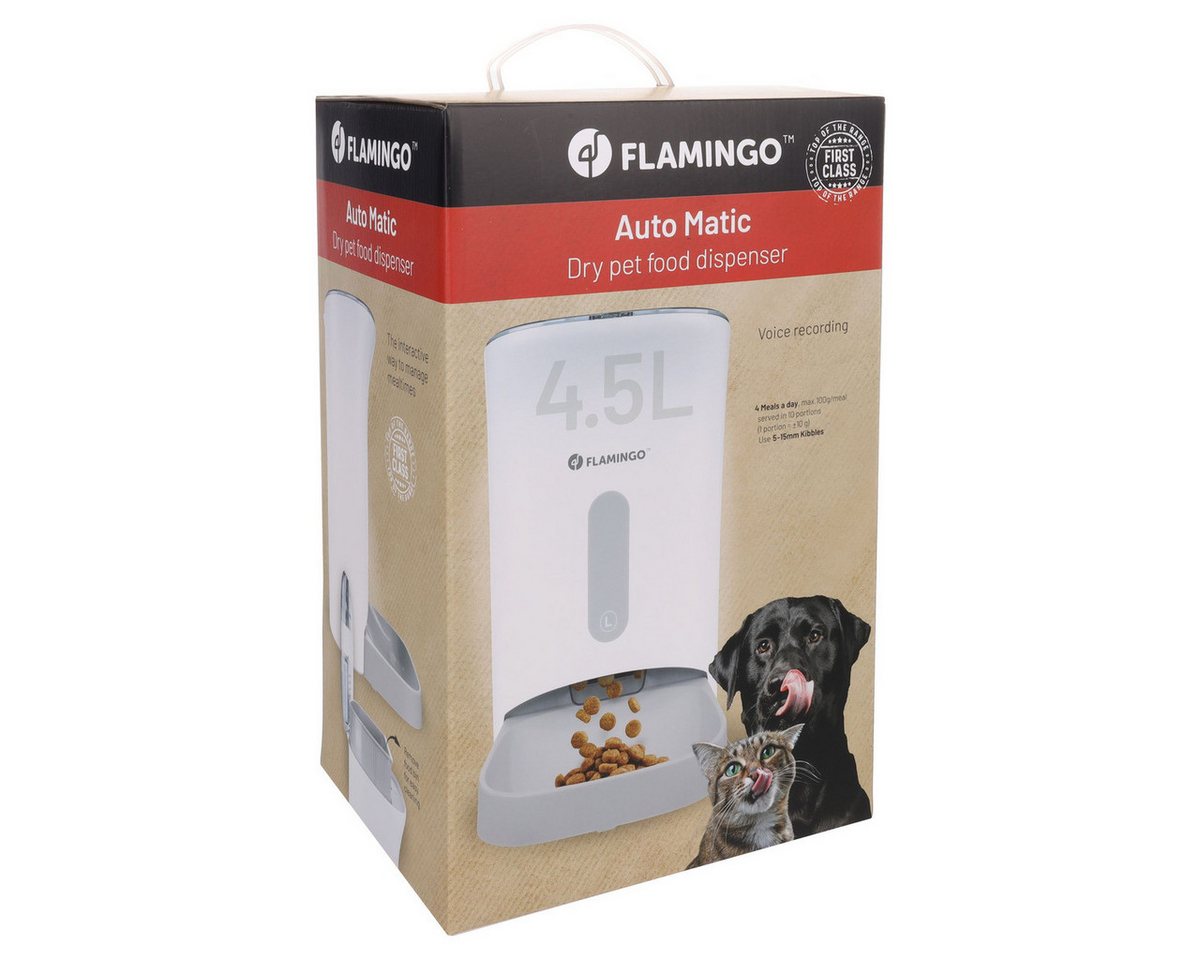 Thumbnail - Flamingo Hunde-Futterspender Futterautomat Odion weiß