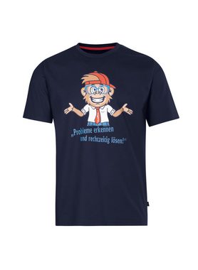 Trigema T-Shirt TRIGEMA Spruch Shirt mit lustigem Affen-Print (1-tlg)