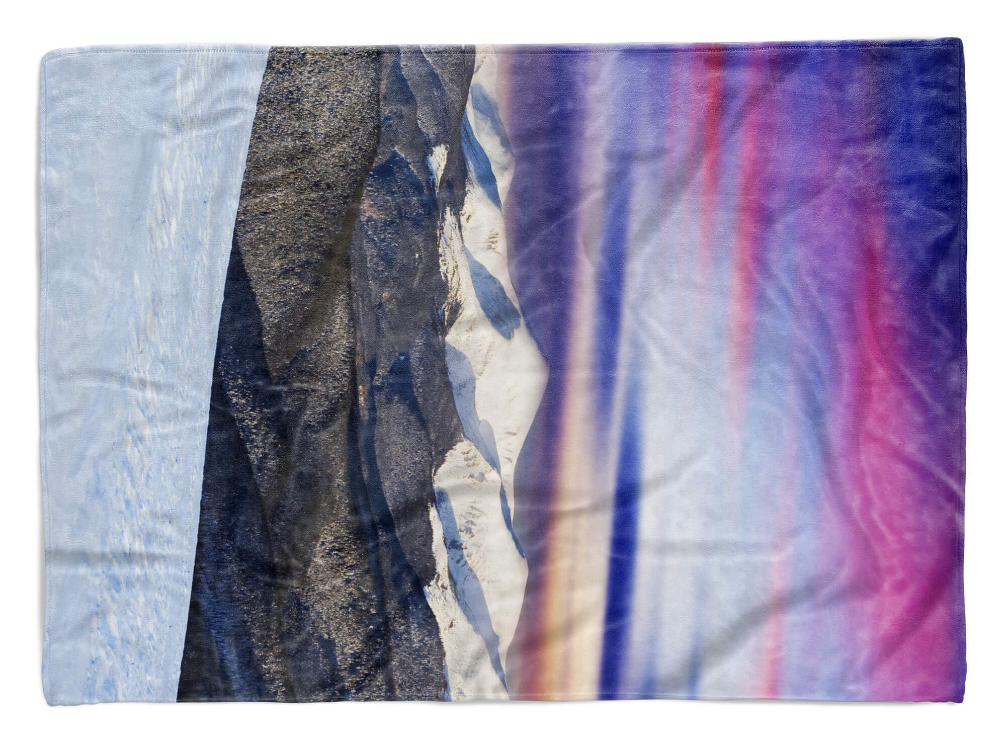 Sinus Art Handtücher Handtuch Strandhandtuch Himmel, Berge Saunatuch Schnee Baumwolle-Polyester-Mix mit Fotomotiv Handtuch (1-St), Kuscheldecke
