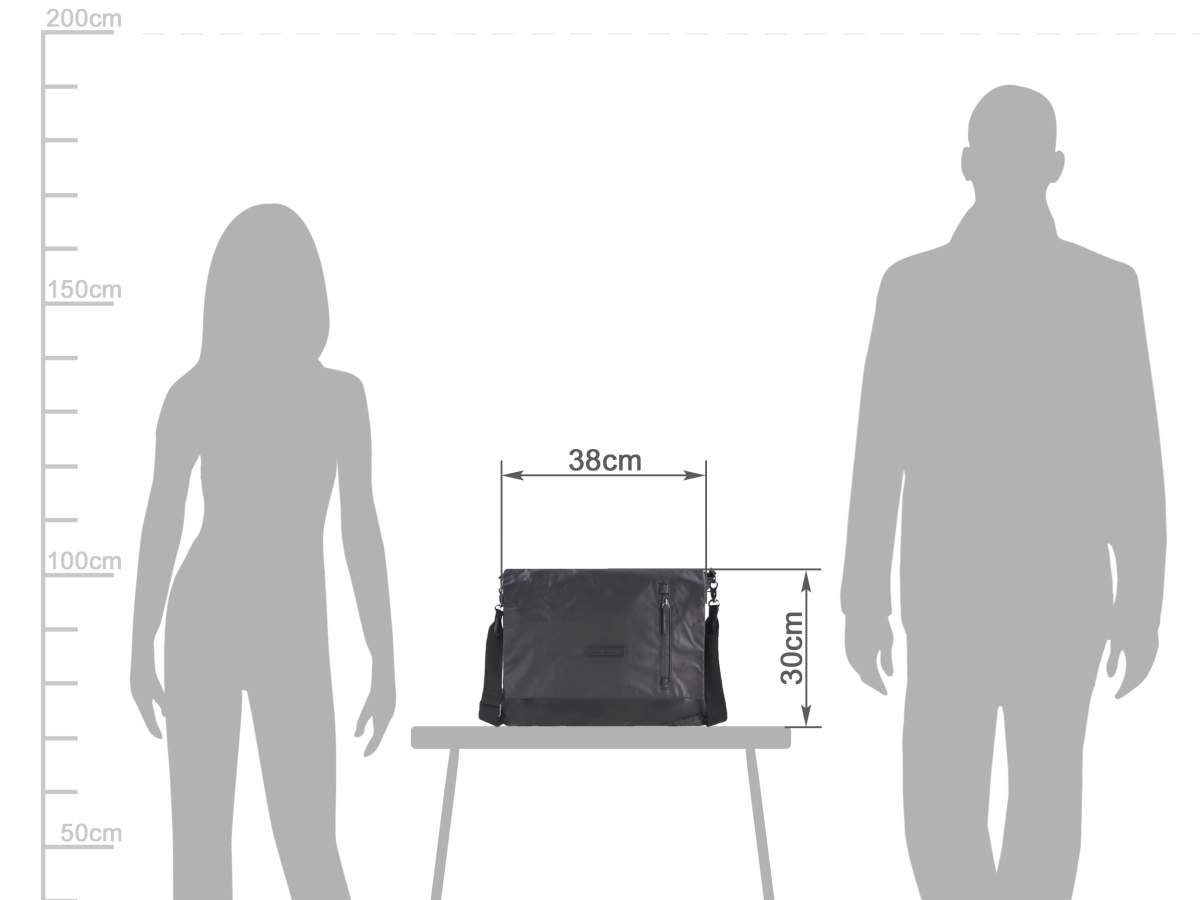 Greenburry Umhängetasche Aviator Waterproof, Messenger Bag 38x30cm, Schultertasche mit Tabletfach 31x22cm