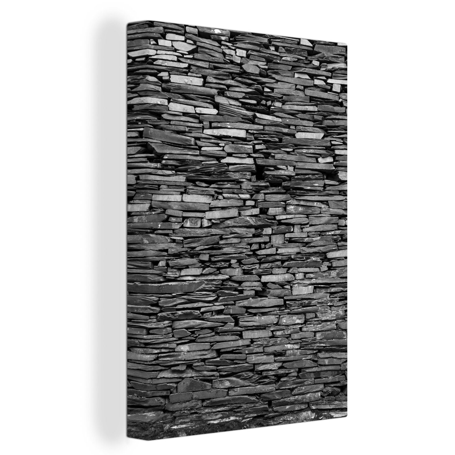 OneMillionCanvasses® Leinwandbild Struktur einer Steinmauer in den Felsen, (1 St), Leinwandbild fertig bespannt inkl. Zackenaufhänger, Gemälde, 20x30 cm