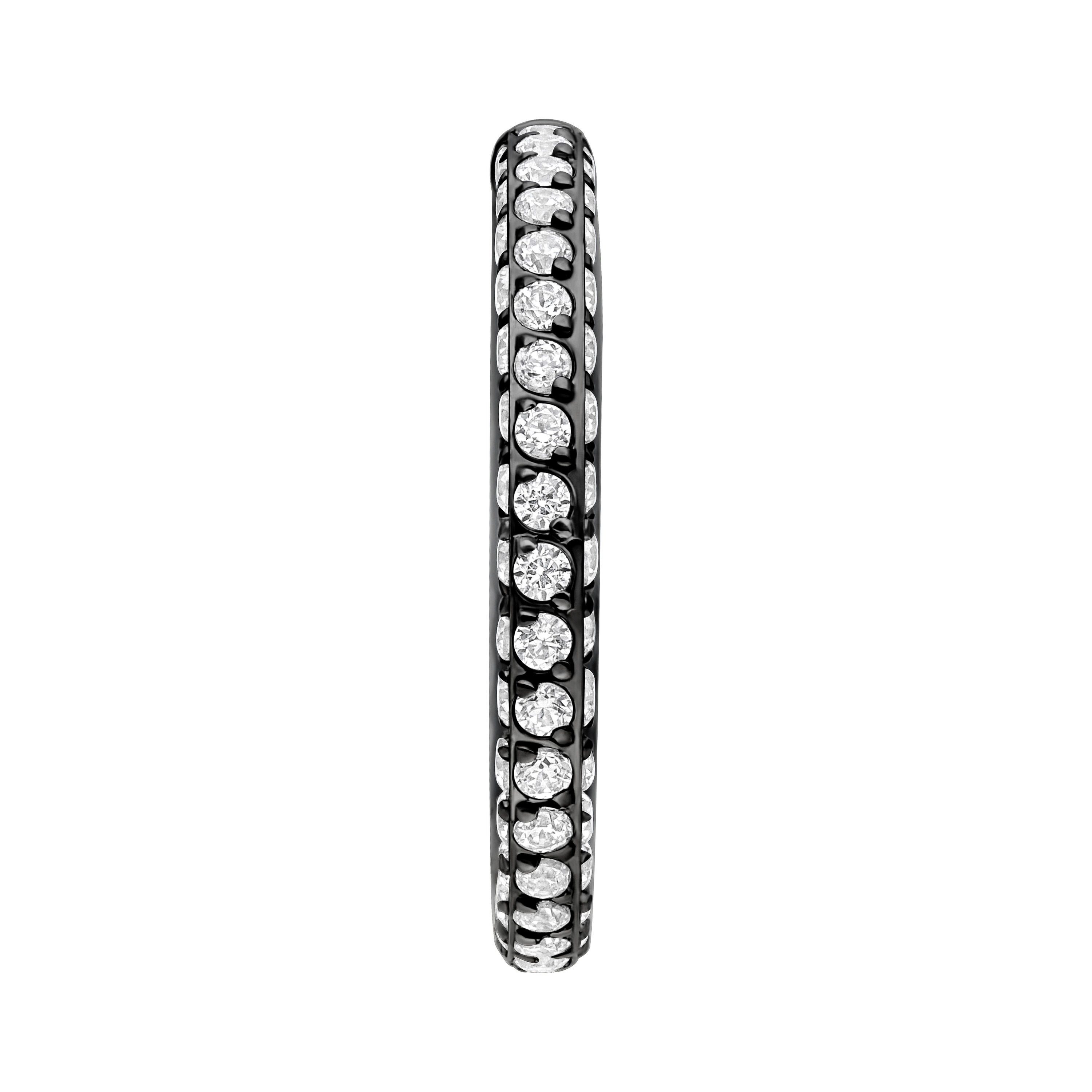 Wildcat Nasenpiercing 3-Sided Multicrystal Clicker für Ohr, Nase, Lippe, Bauchnabel, 1 Stück, Titan Grad 23 - wasserfest, hautverträglich, Schwarz-Kristallklar