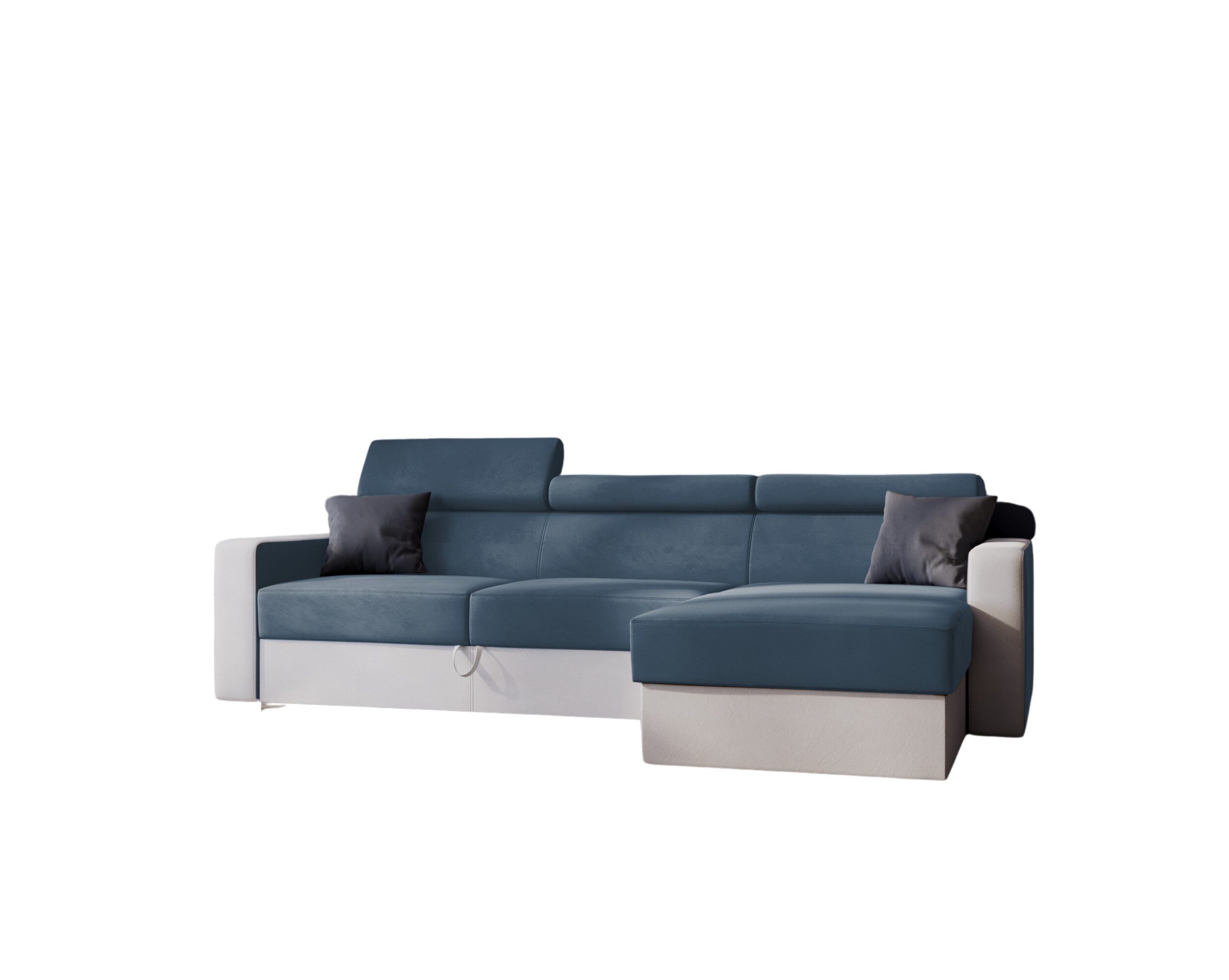 Goldstoff Ecksofa mit Schlaffunktion & Bettkasten - DIWIA L-Form Sofa, mit Schlaffunktion, Couch für Wohnzimmer - Schlafsofa - Eckcouch, 3 verstellbare Kopfstützen - Easy Clean-Beschichtung