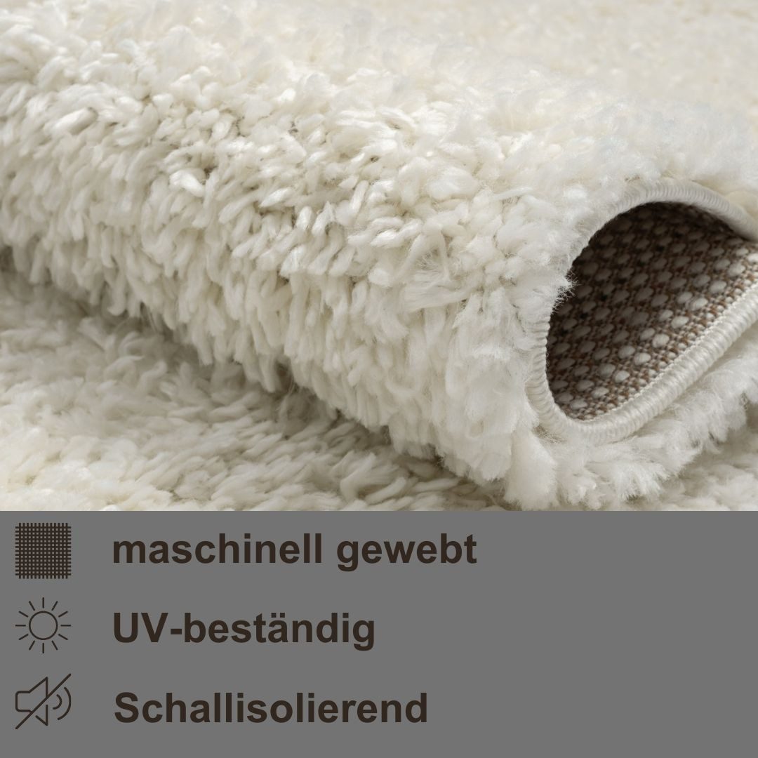 Myflair Möbel & Accessoires Hochflor-Teppich My Shaggy, rechteckig, Höhe: 37 mm, Shaggy, Uni-Farben, leicht glänzend, Microfaser, extra flauschig