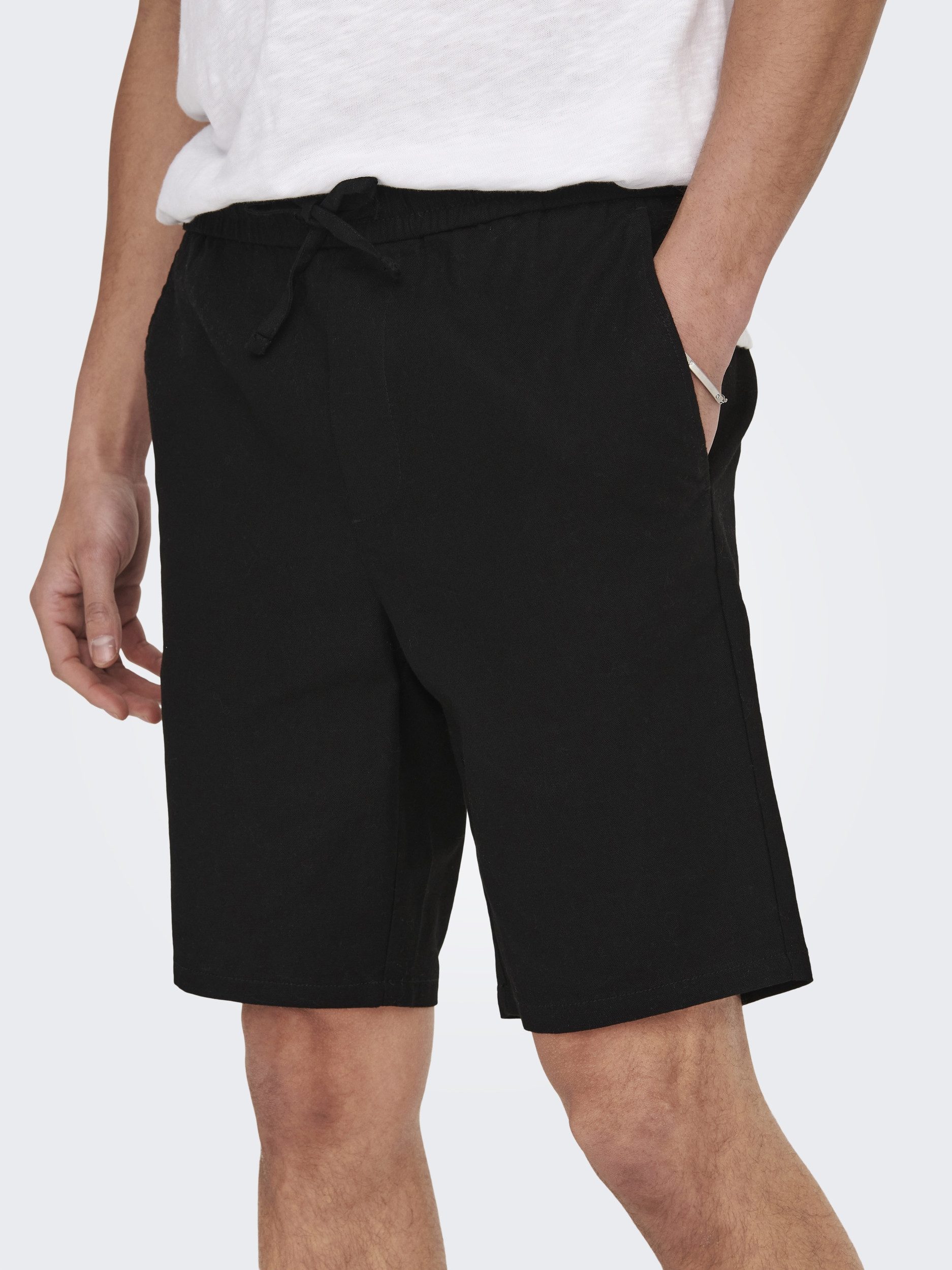 ONLY & SONS Bermudas ONSLINUS 0007 COT LIN SHORTS NOOS – Bild 2 von 4