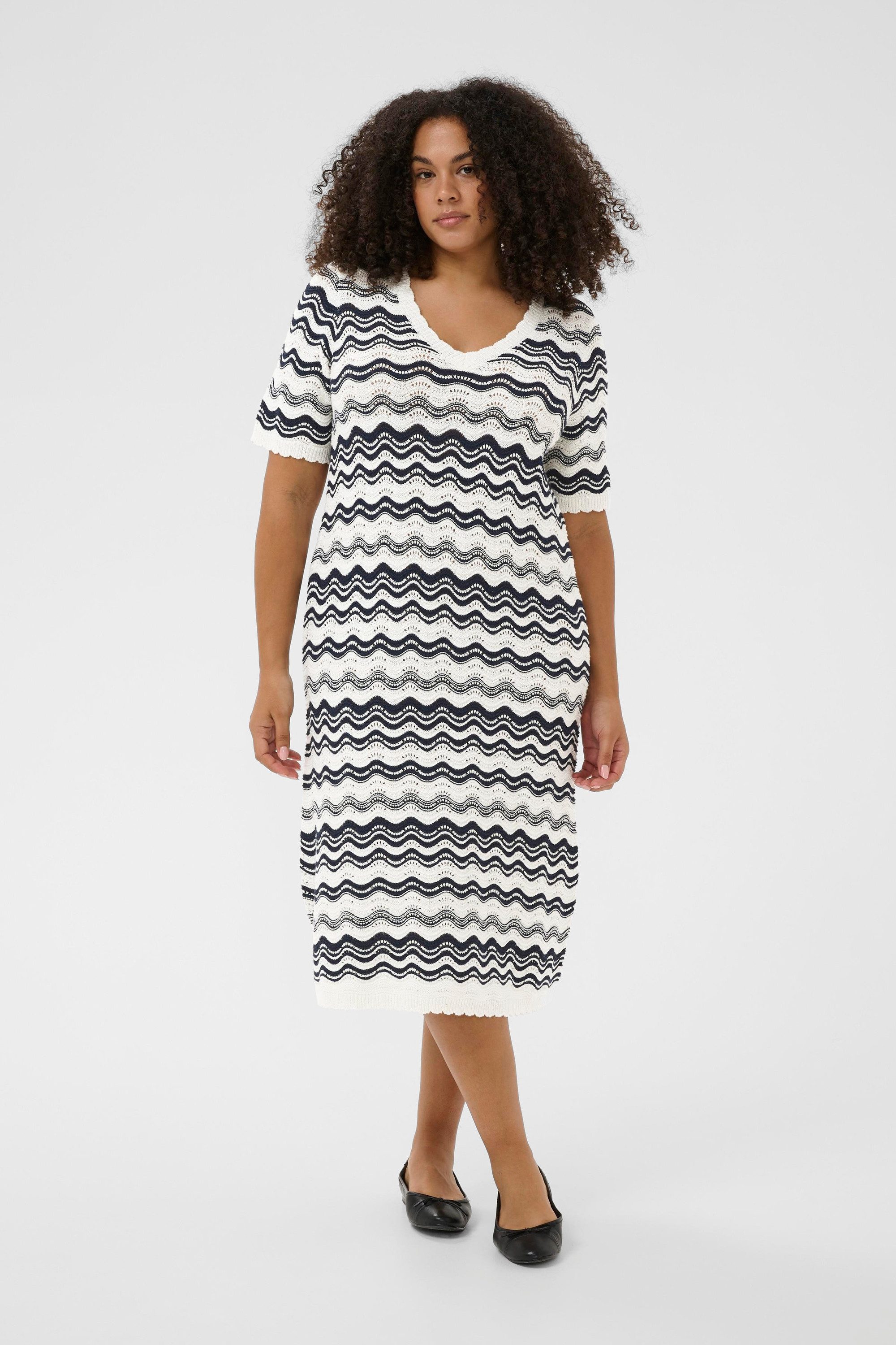 KAFFE Curve Strickkleid Kleid KCania Große Größen