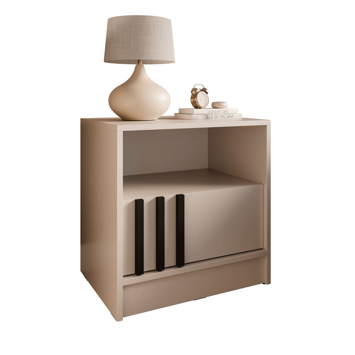 Lookway Nachttisch NELA mit Lamellen und Schublade (1x Nachttisch), Breite: 51 cm