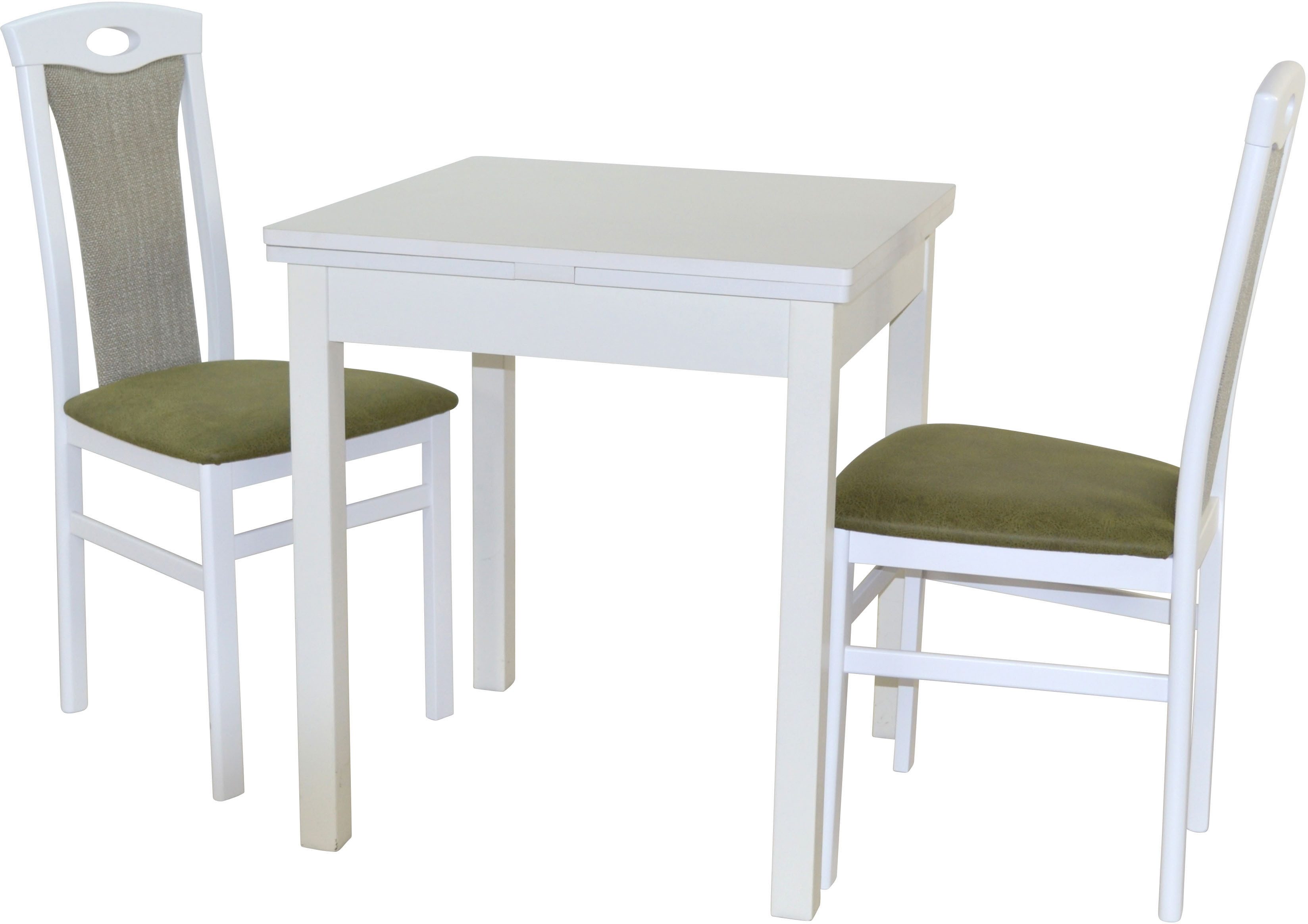 HOFMANN LIVING AND MORE Essgruppe 3tlg. Tischgruppe, (Spar-Set, 3-tlg., 3tlg. Tischgruppe), Stühle montiert