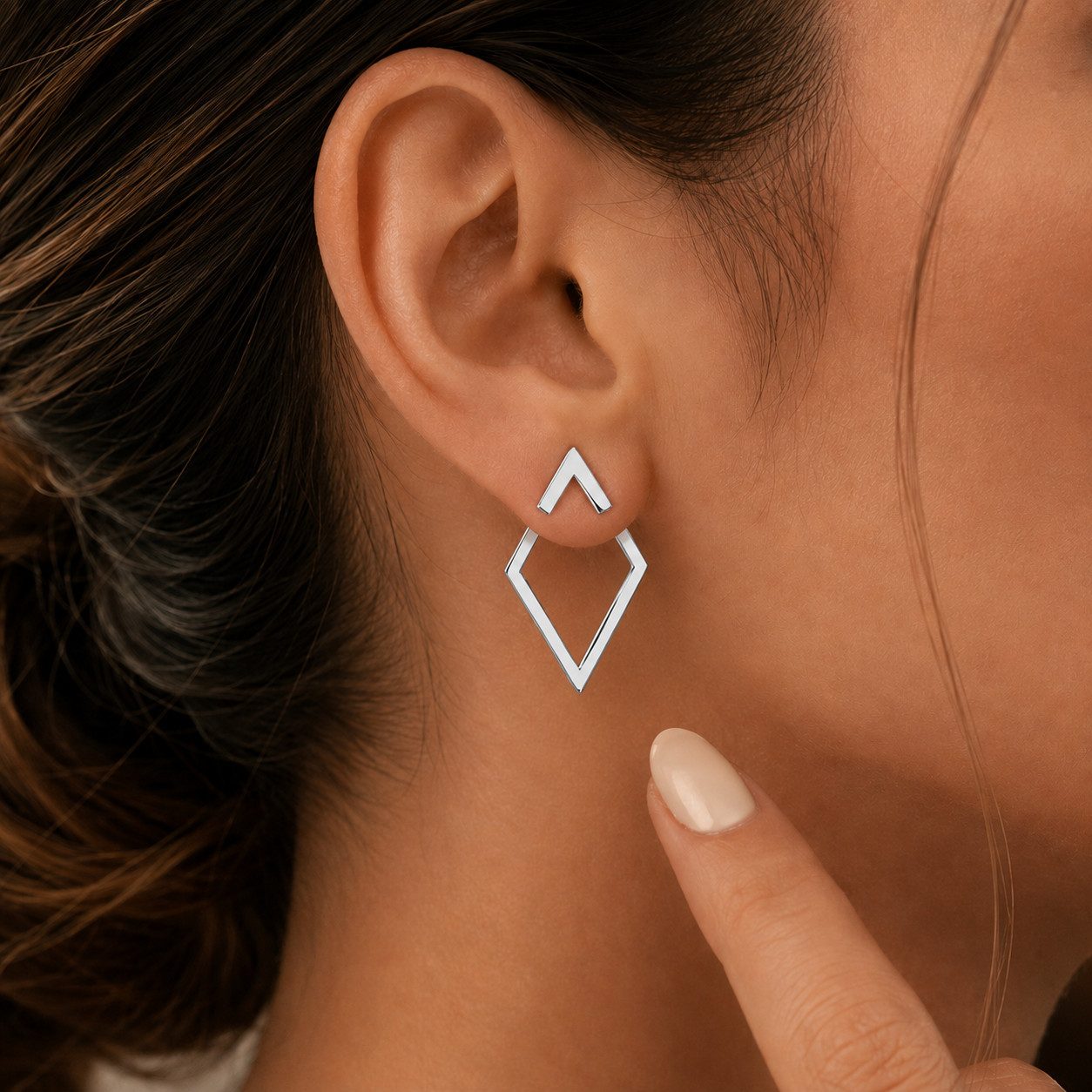 XCOAST Ohrstecker-Set XCOAST Ohrstecker Damen Cut-Out Edelstahl 316L Silber (Geschenkidee Ohrringe Damen, 2-tlg., in Geschenketui), pflegeleichter, langlebiger Schmuck, rostfrei