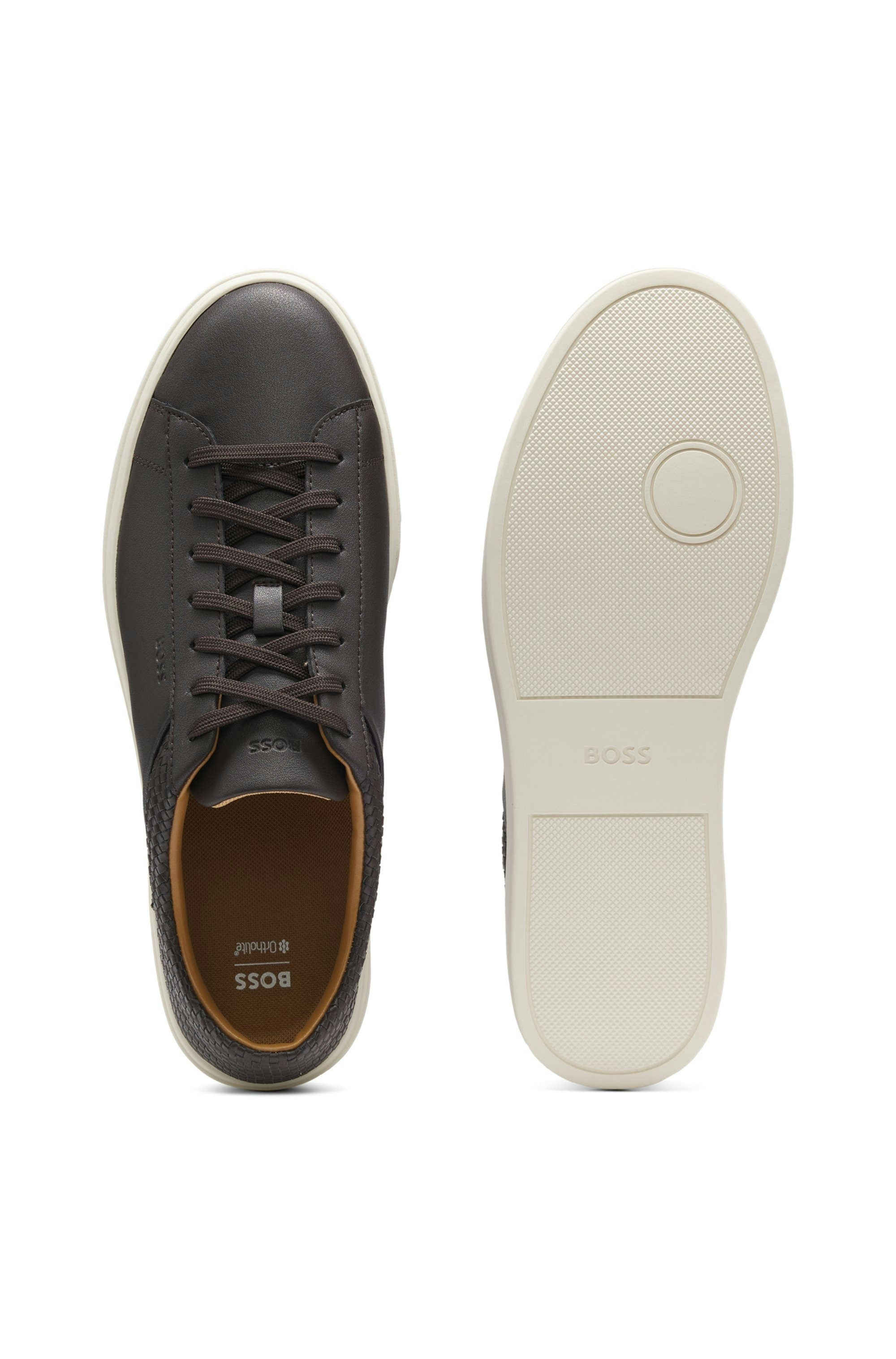 BOSS Kieran_Tenn Sneaker Schnürschuh, Halbschuh, Business-Sneaker mit heller Laufsohle