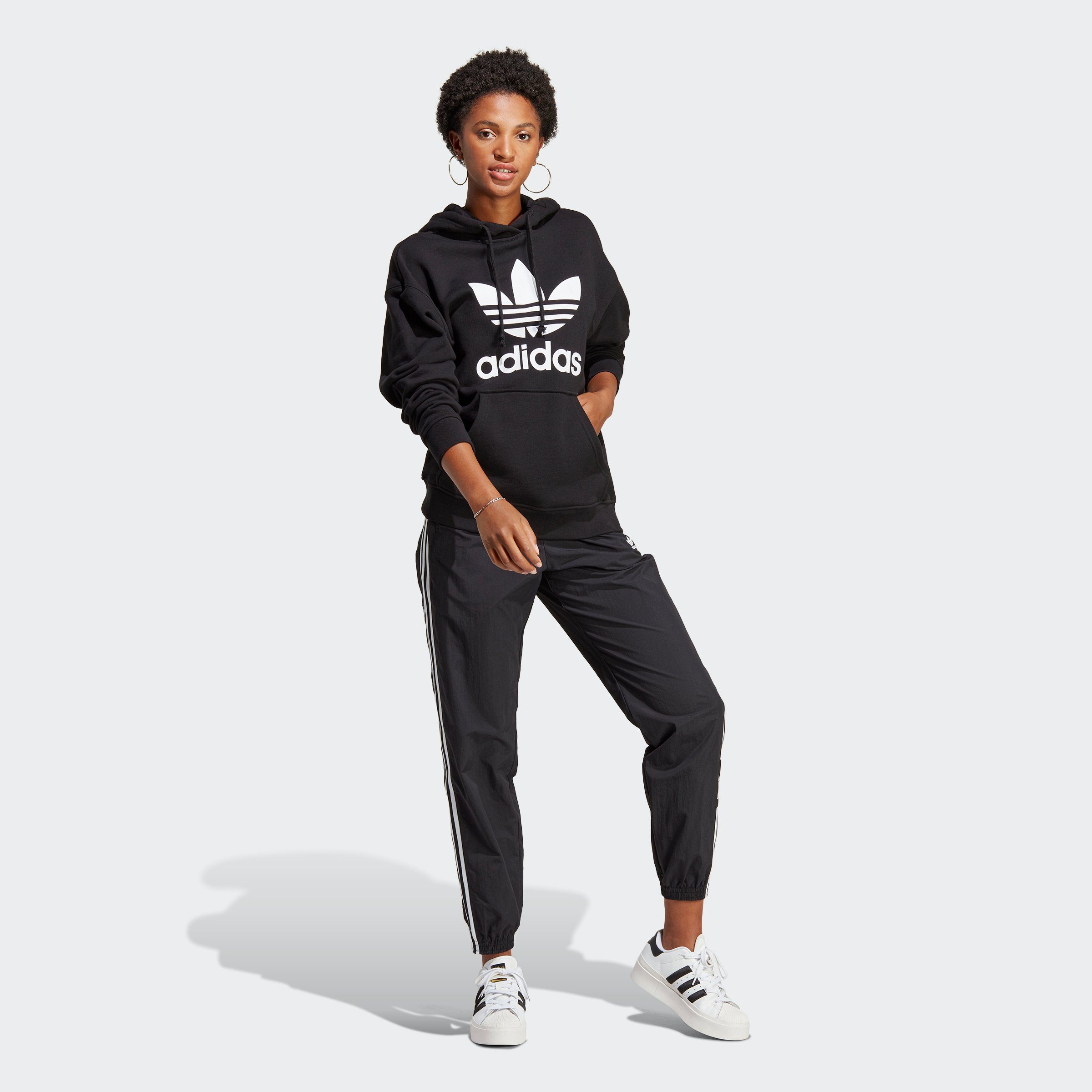 adidas TREFOIL HOODIE Black Kapuzensweatshirt Originals