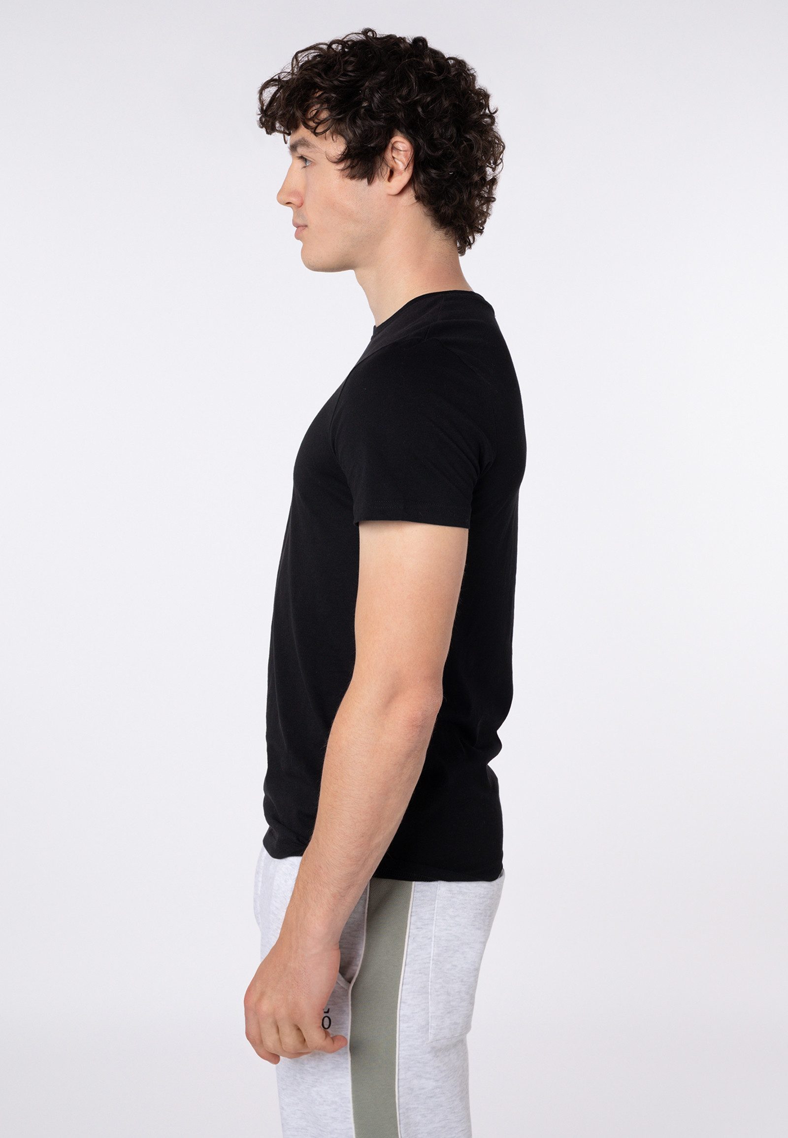 SUBLEVEL T-Shirt Herren Basic Shirt 5er Pack schwarz und weiß (5-tlg) Basic Shirt Sparpack