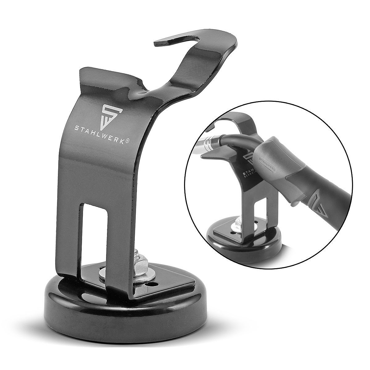 STAHLWERK Magnethalter MIG MAG Schweißbrenner-Halterung (Set, 1-St., Einzelartikel), Hochwertig lackierter Brennerhalter