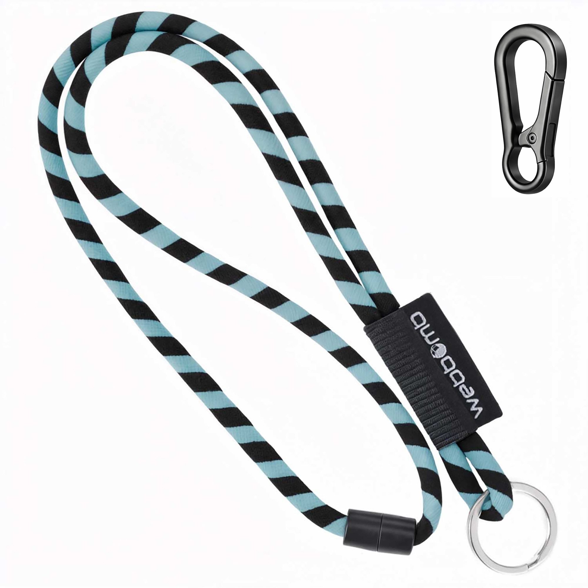 WEBBOMB Schlüsselanhänger Lanyard Tubular Schlüsselband mit Karabiner + Schlüsselring keychain