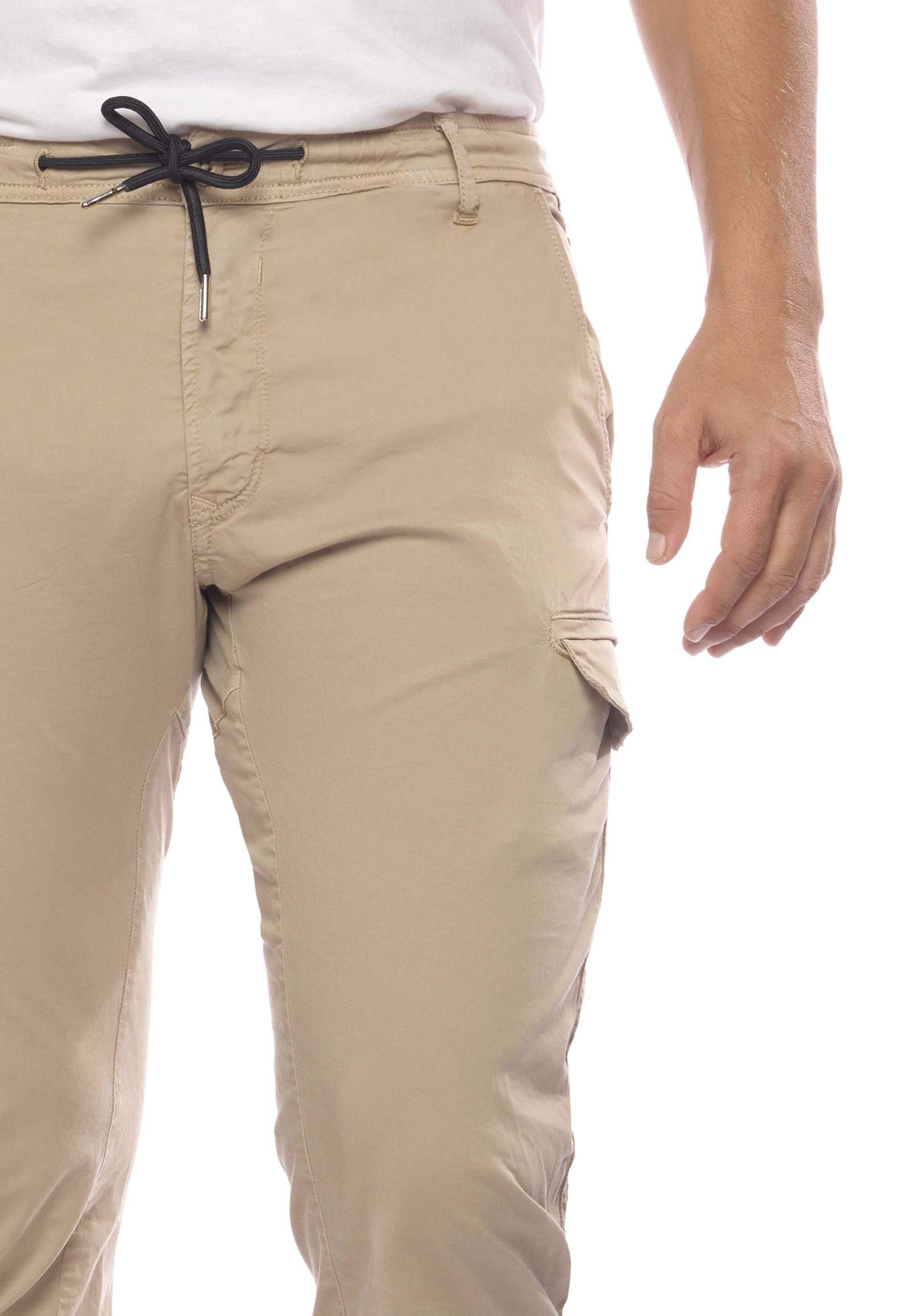 Slim-fit-Jeans im Des Used-Look beige lässigen Le Cerises Temps