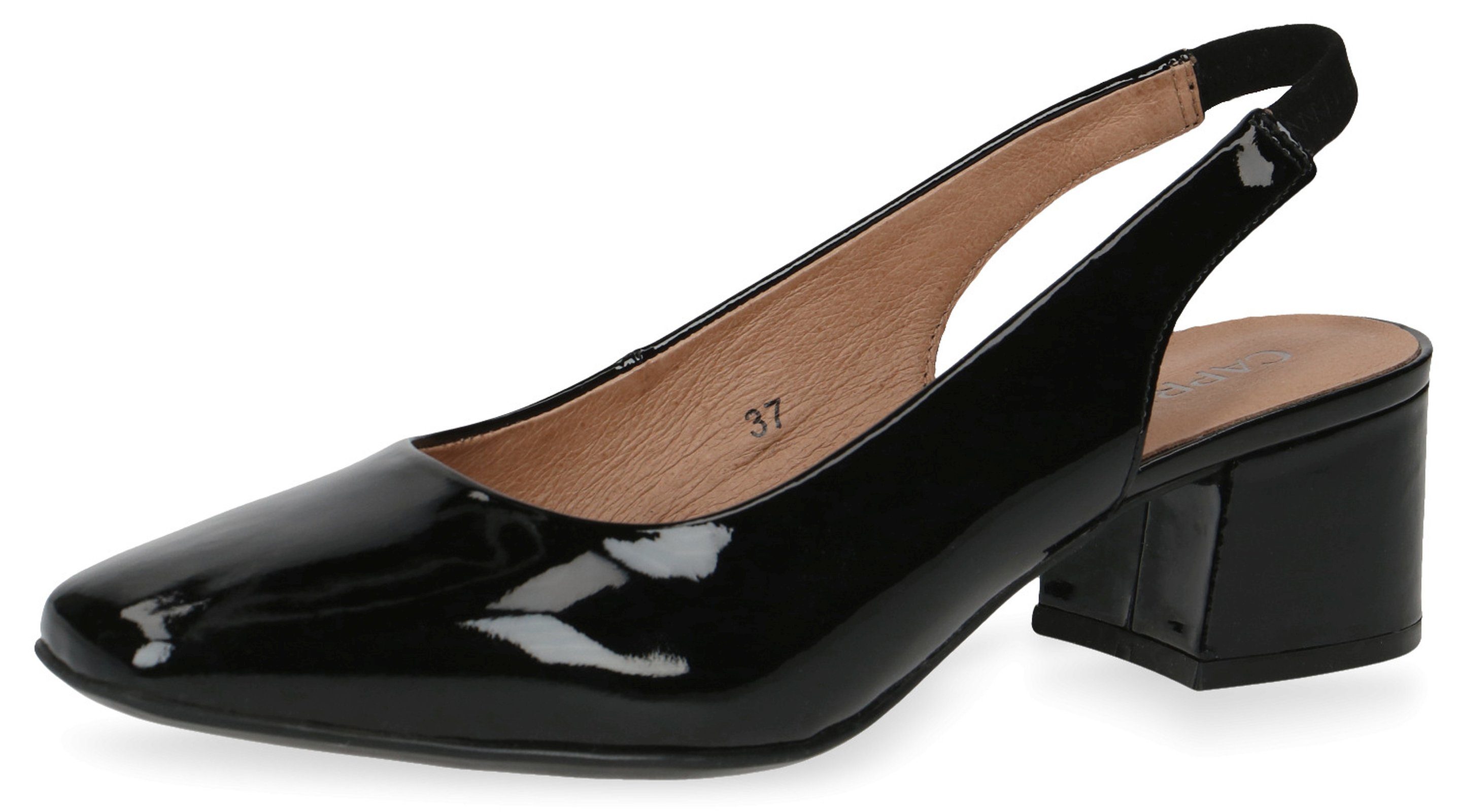 Caprice 9-29500-20 018 Black Patent Sandale | Schnürschuhe