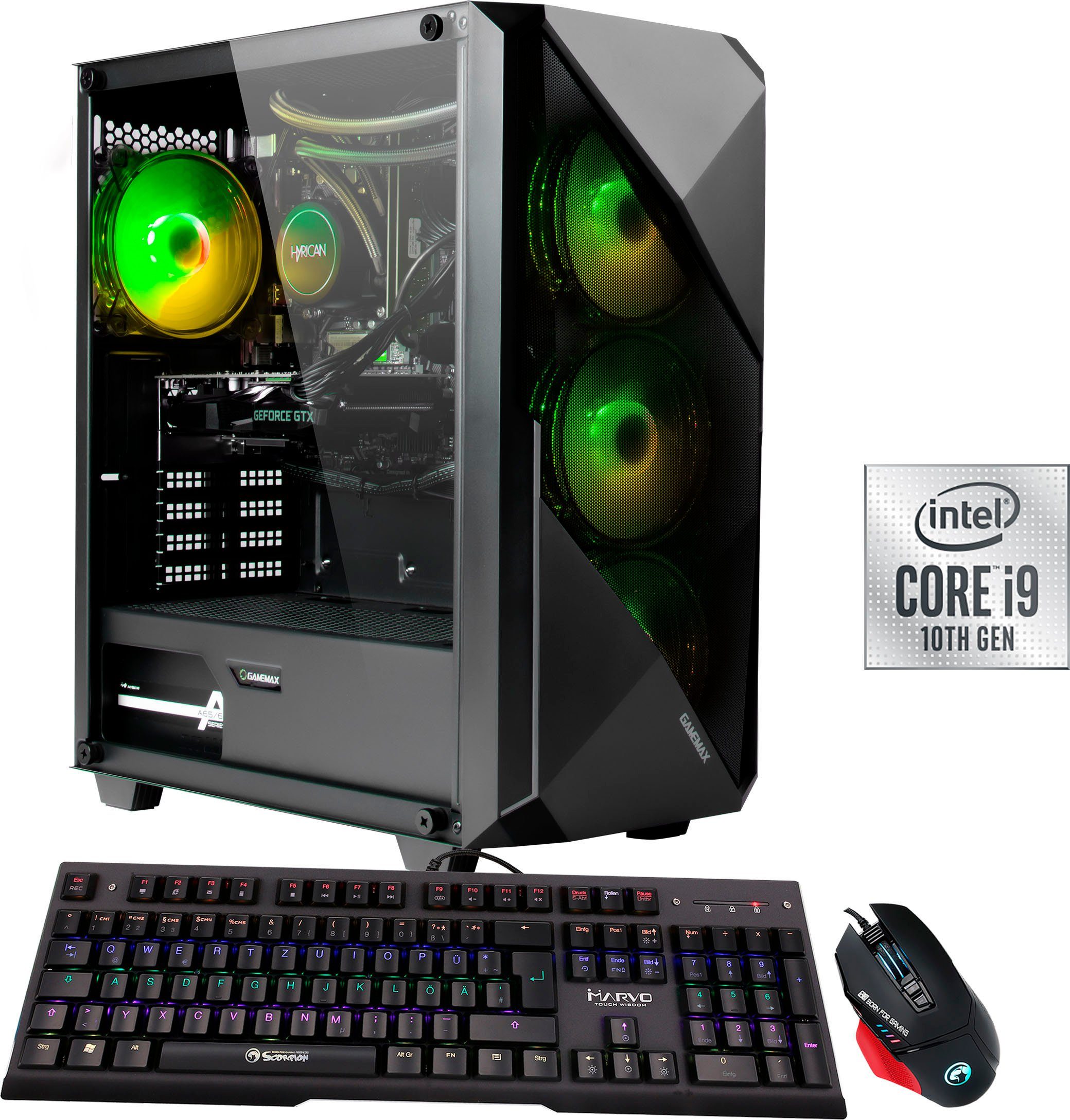 Hyrican Striker 6607 Gaming-PC (Intel® Core i9 10850K, RTX 3070, 16 GB RAM,  960 GB SSD, Wasserkühlung)