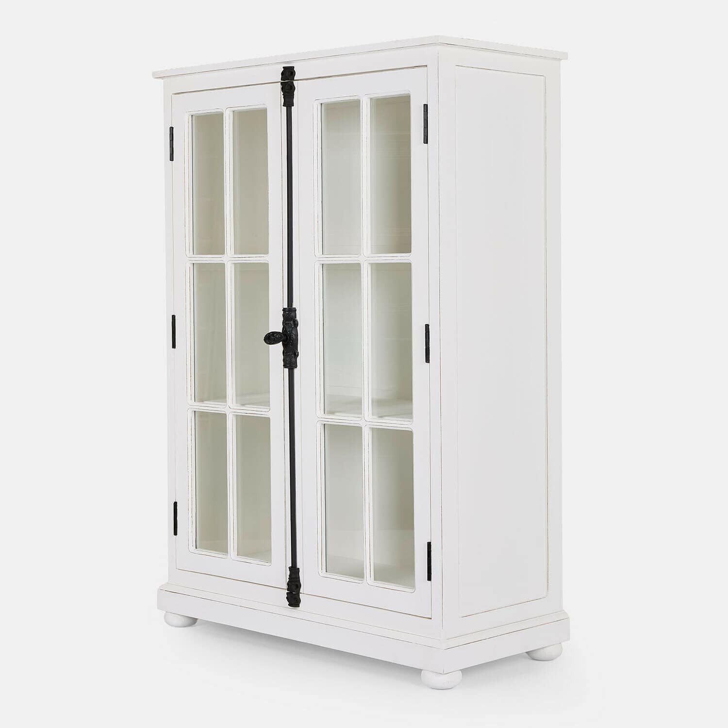Mirabeau Vitrine Schrank Salivonne antikweiß