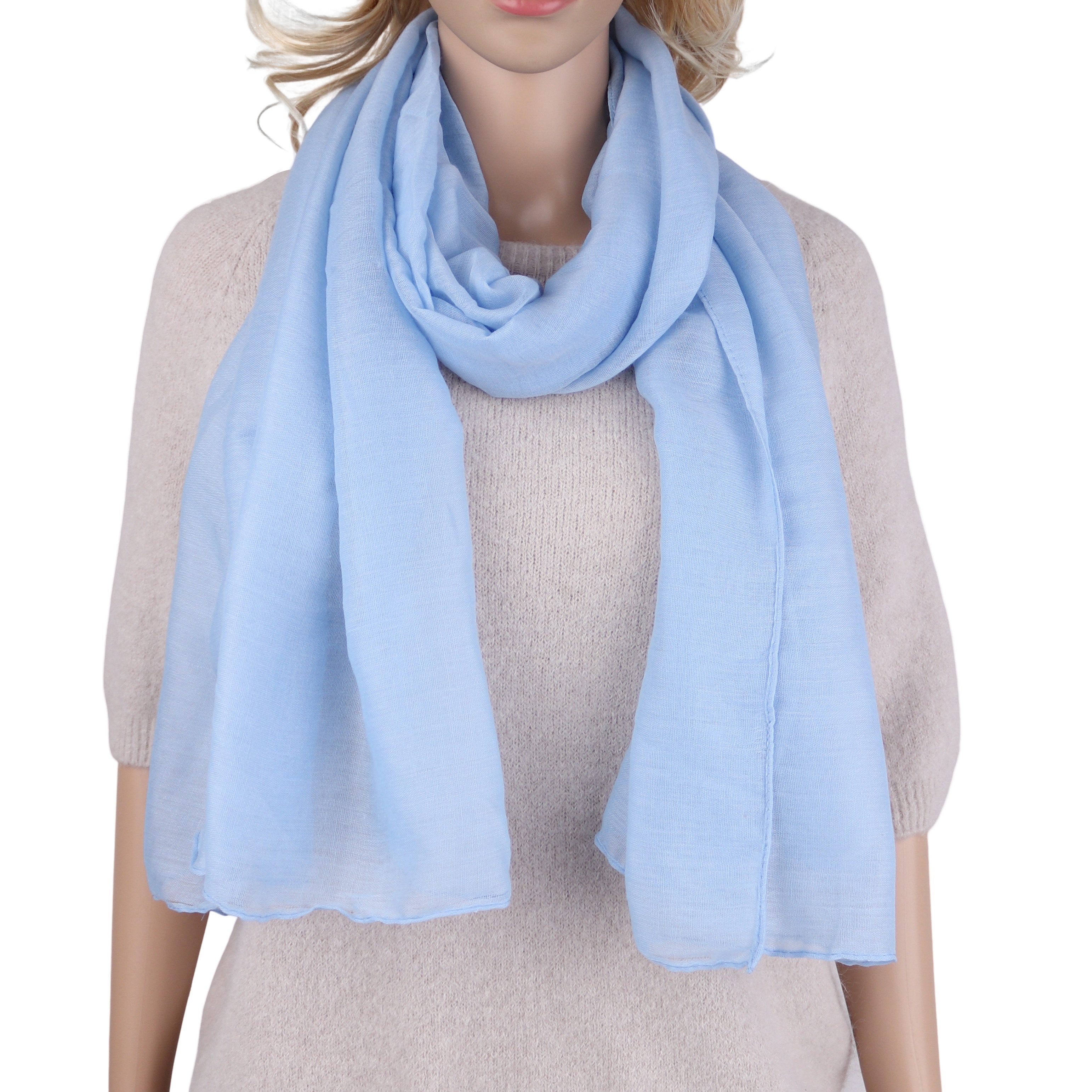 MIRROSI Modeschal weicher Unifarbe Schal 100% Baumwolle, (Viele tolle Farben zur Auswahl ca.70x180cm), Damen Halstuch ideal für Frühling, Sommer, Herbst