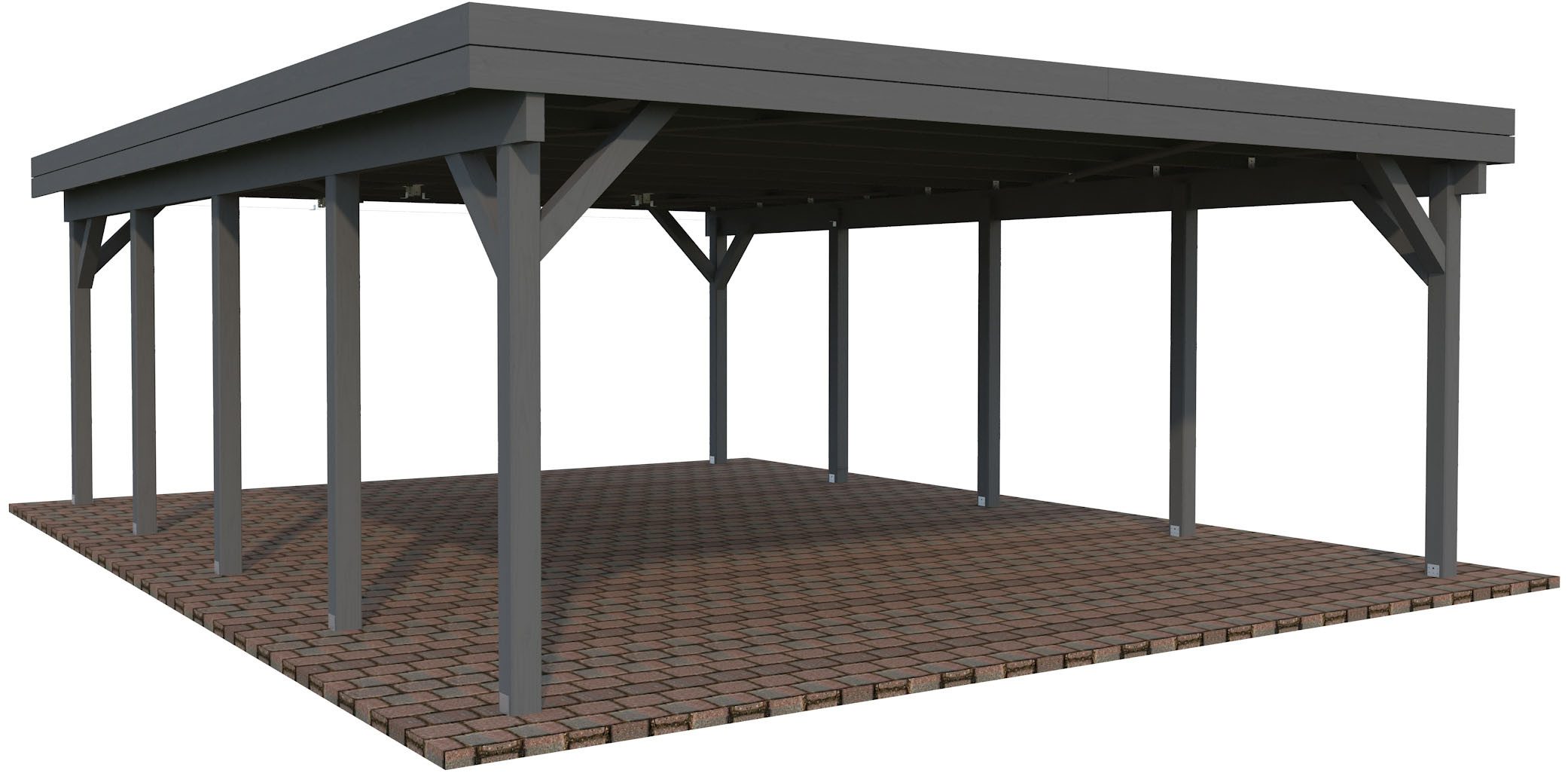 Palmako Doppelcarport Karl, BxT: 600x764 cm, 209 cm Einfahrtshöhe