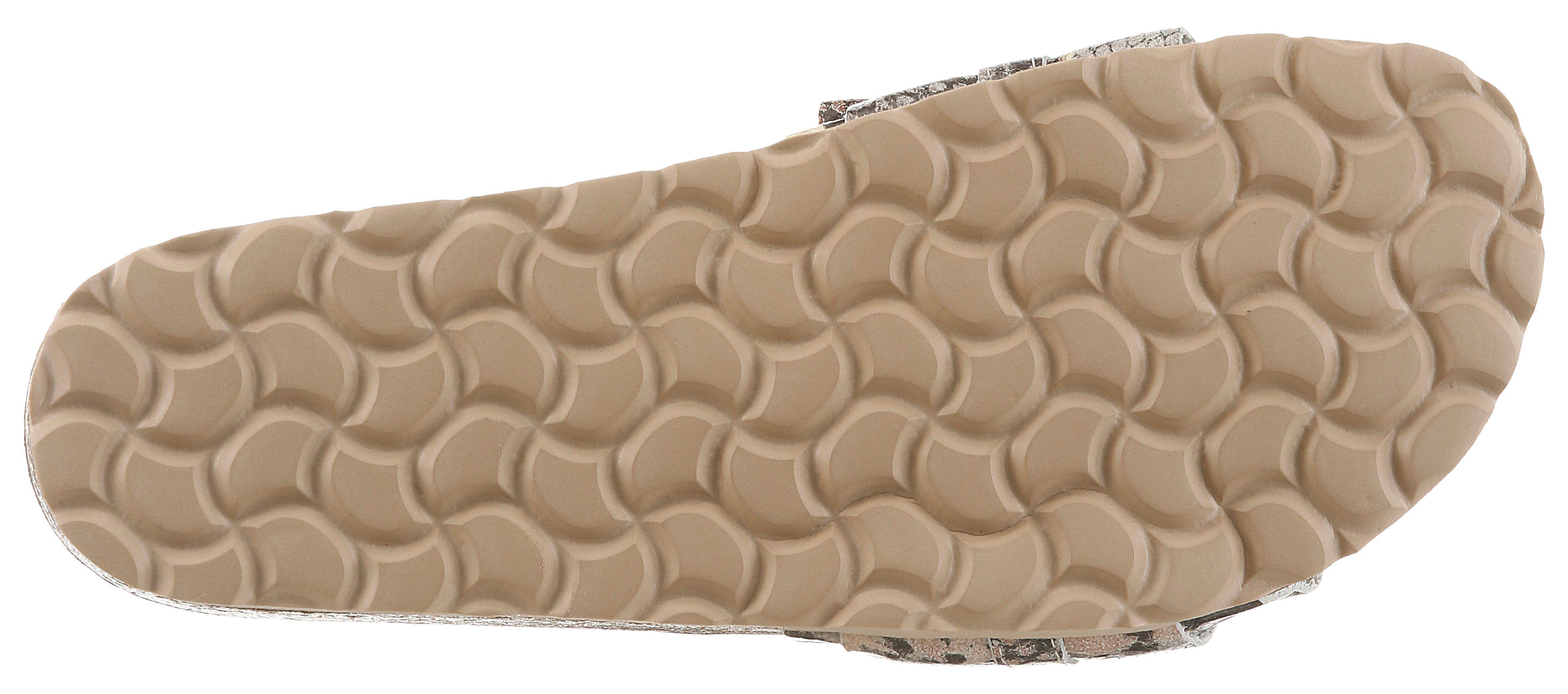 VERBENAS ROCIO Pantolette Sommerschuh, Strandschuh, Urlaubsschuh in Reptil-Optik
