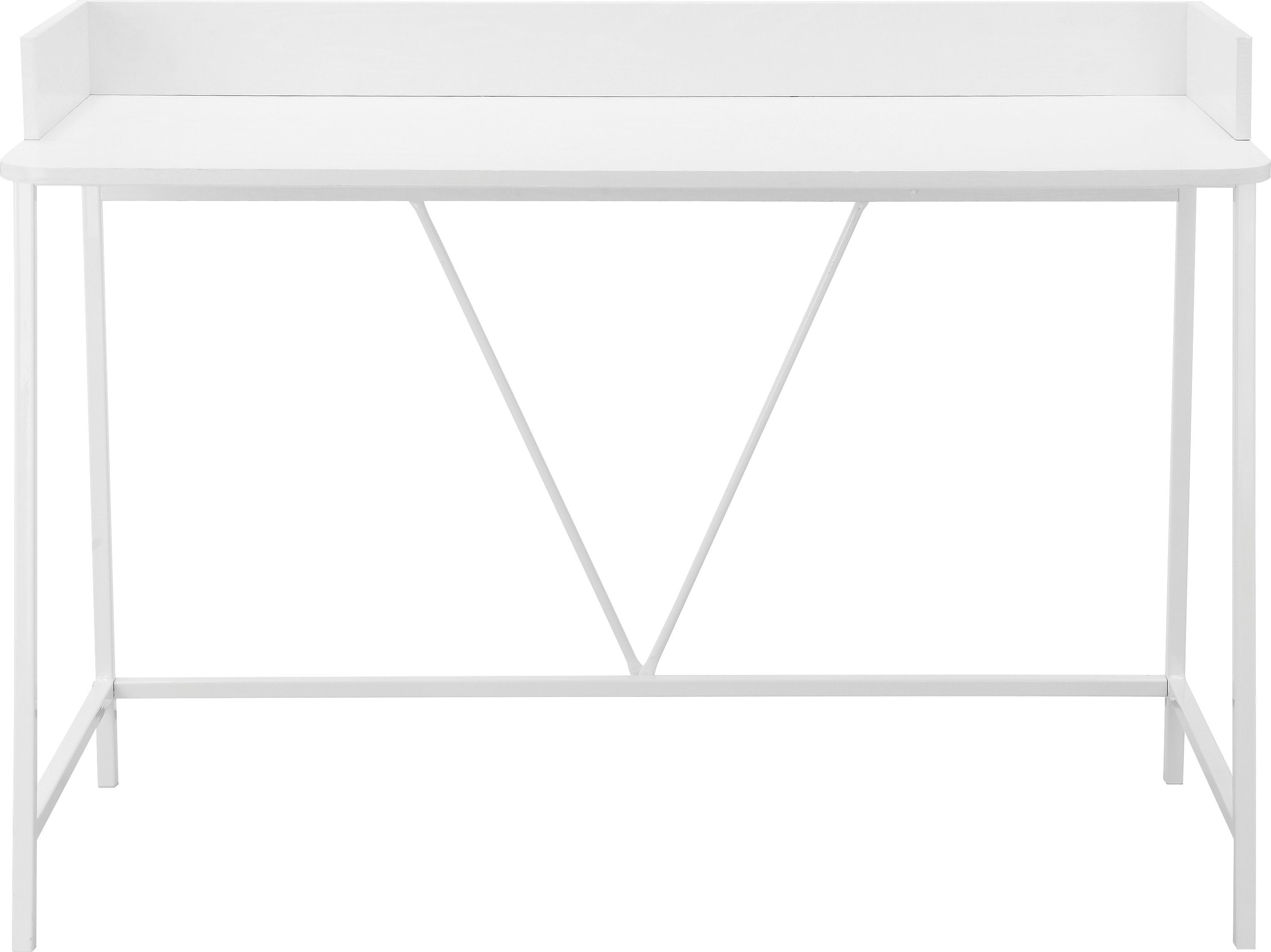 OTTO home Schreibtisch Jullian (1-St), weißes Gestell aus Metall, Breite 120 cm