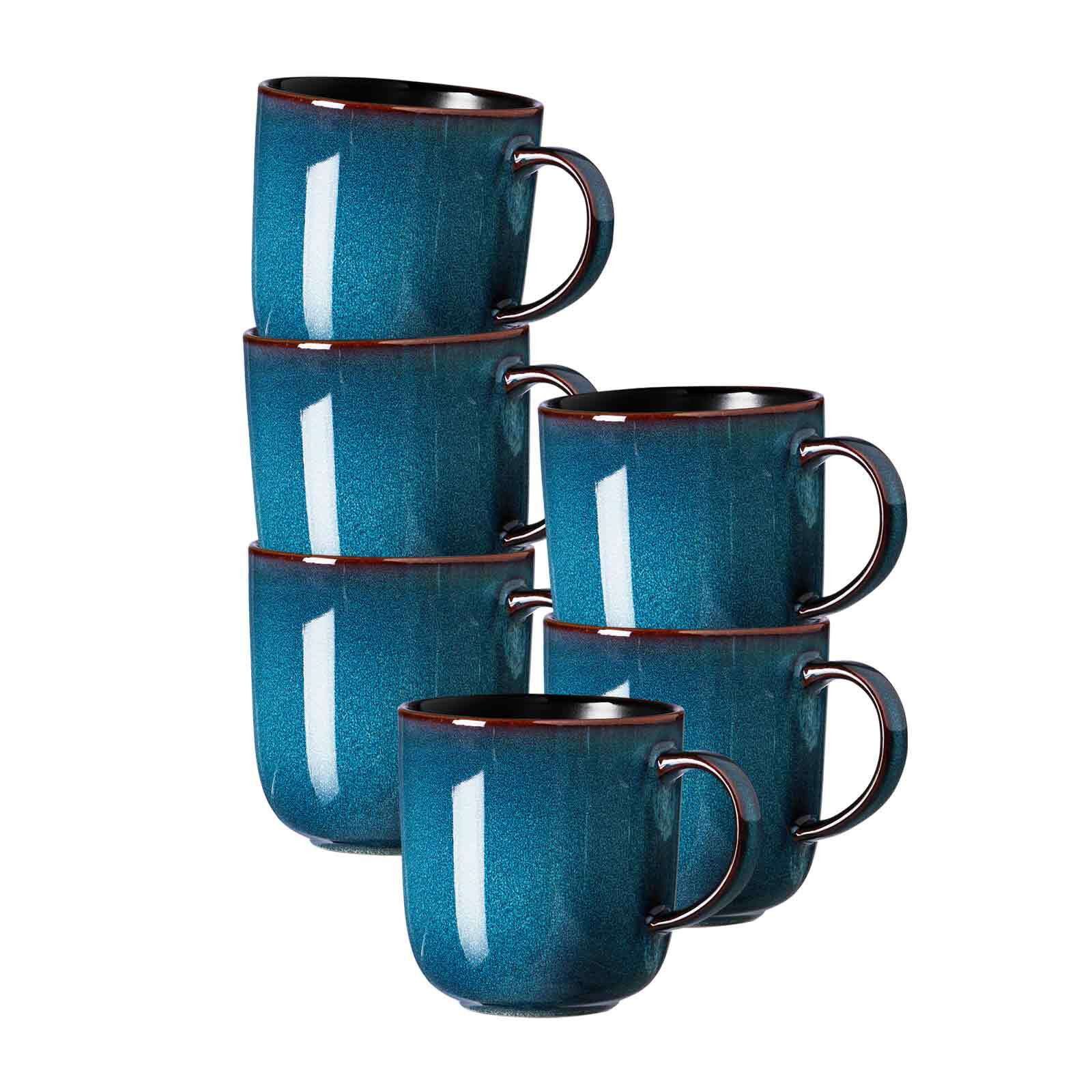Ritzenhoff & Breker Becher Bali Kaffeebecher 400 ml 6er Set, 6-tlg., Steinzeug