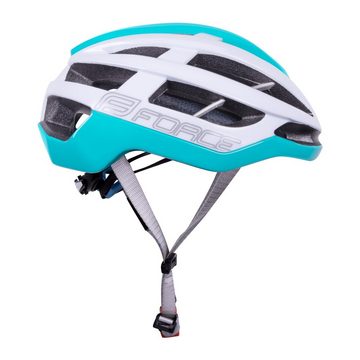 FORCE Fahrradhelm Helm FORCE LYNX türkis-weiss gr L-XL