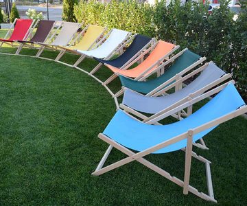 Systafex® Gartenliege Relaxliege Liegestuhl Strandstuhl Gartenliege Sonnenliege schwarz, Liegestuhl mit Bezug, 1 St., fertig montiert, Premiumqualität