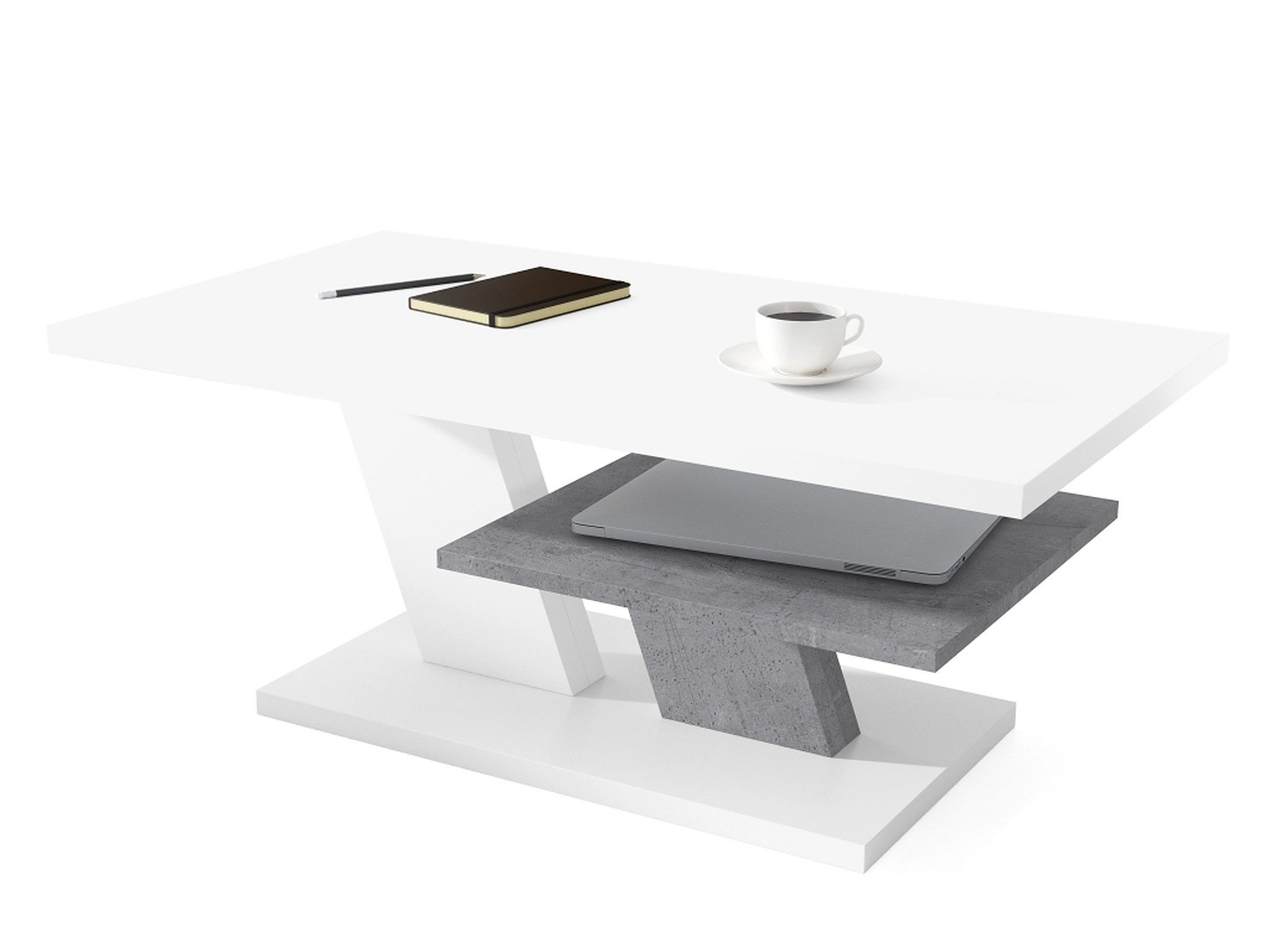 Mazzoni Couchtisch Cliff Weiß matt / günstig online kaufen