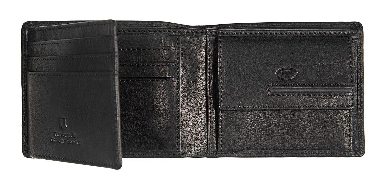 TOM TAILOR Geldbörse Jeans Wallet, aus echtem Leder mit RFID-Blocker Schutz
