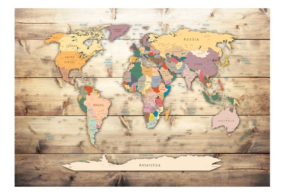 KUNSTLOFT Vliestapete The World at Your Fingertips 2.94x2.1 m, Halb-matt, Matt, lichtbeständige Design Tapete