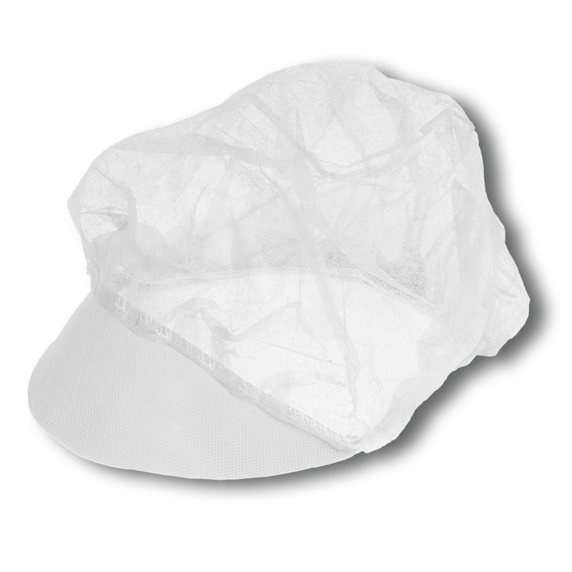 TronicXL Schlupfmütze 100 Baretthauben mit Schirm Einweg Mütze Kopfschutz Einmal Gastronomie (100-St)