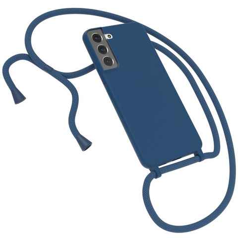 EAZY CASE Handykette Silikon Kette für Samsung Galaxy S22 Plus 6,6 Zoll, Necklace Chain Kette zum Umhängen Umhängeband Kordel Silikonhülle Blau