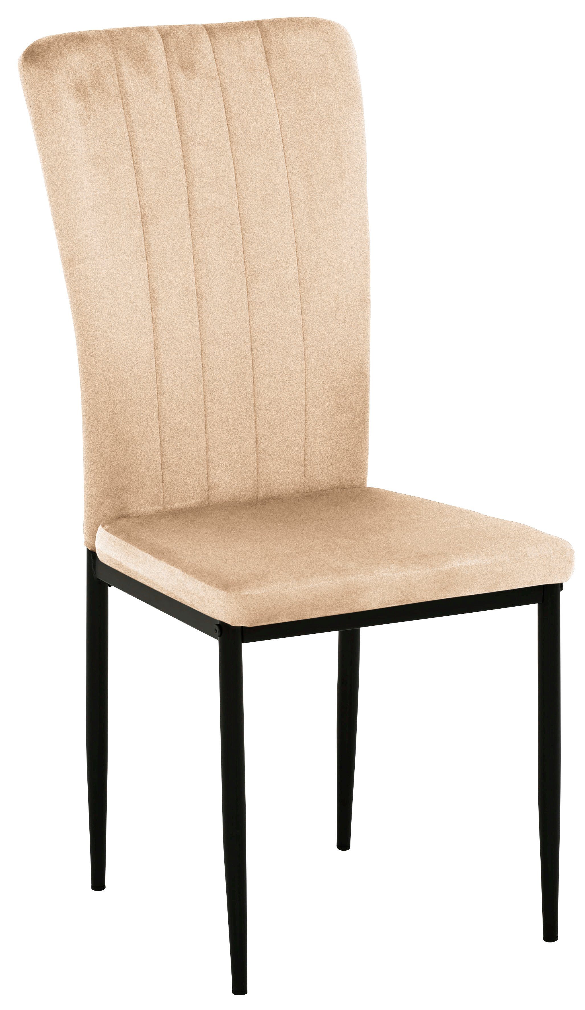 Home affaire 4-Fußstuhl Bergamo (Set, 6 St), erhältlich in Samt, Vintage-Mikrofaser und Webstoff in vielen Farben