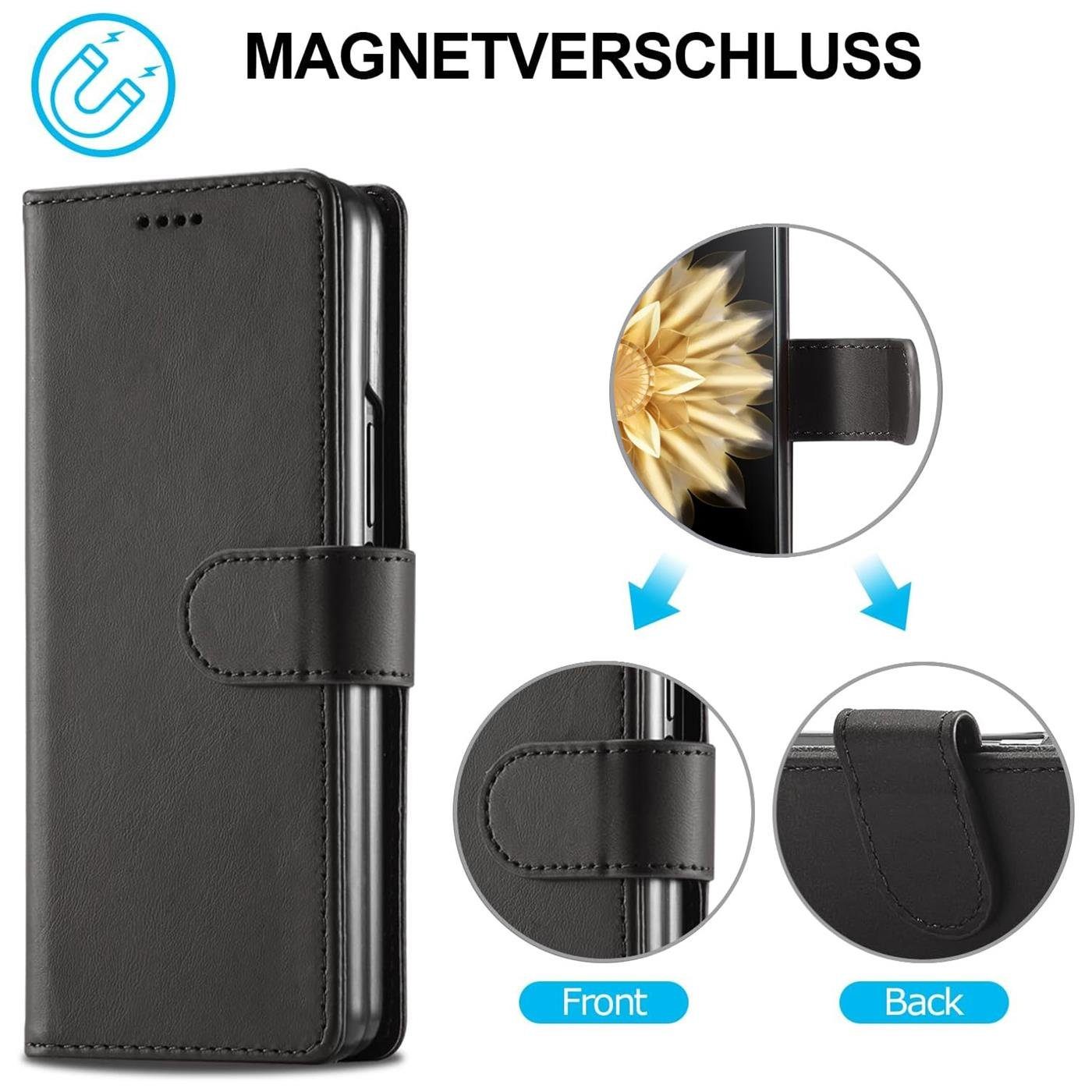 CoolGadget Handyhülle Wallet Klapp Tasche Book Case für Honor Magic V2 7,92 Zoll, Hülle Klapphülle Flip Cover Etui Schutzhülle