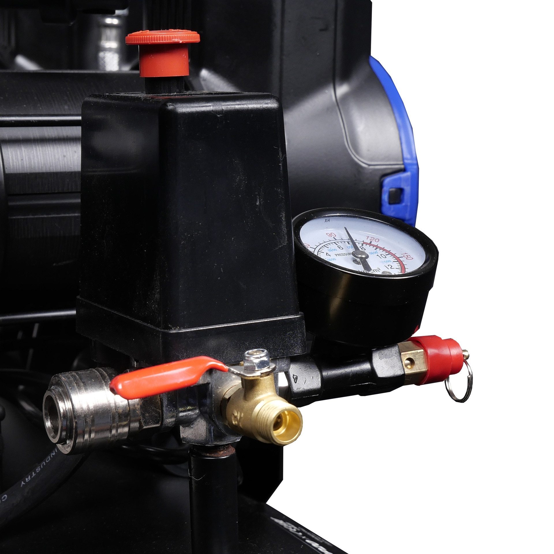 DeTec. Kompressor Airpro Geräuscharmer Luftkompressor ölfrei 2x1.8 PS, 40l Tank, 230V, max. 8 bar