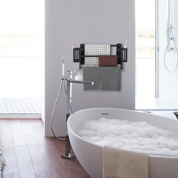 FUROKOY Handtuchhalter Wandhandtuchhalter Badetuchhalter Badezimmer mit Haken + Becher, Wandmontage Badetuchhalter für Bad, WC und Küche
