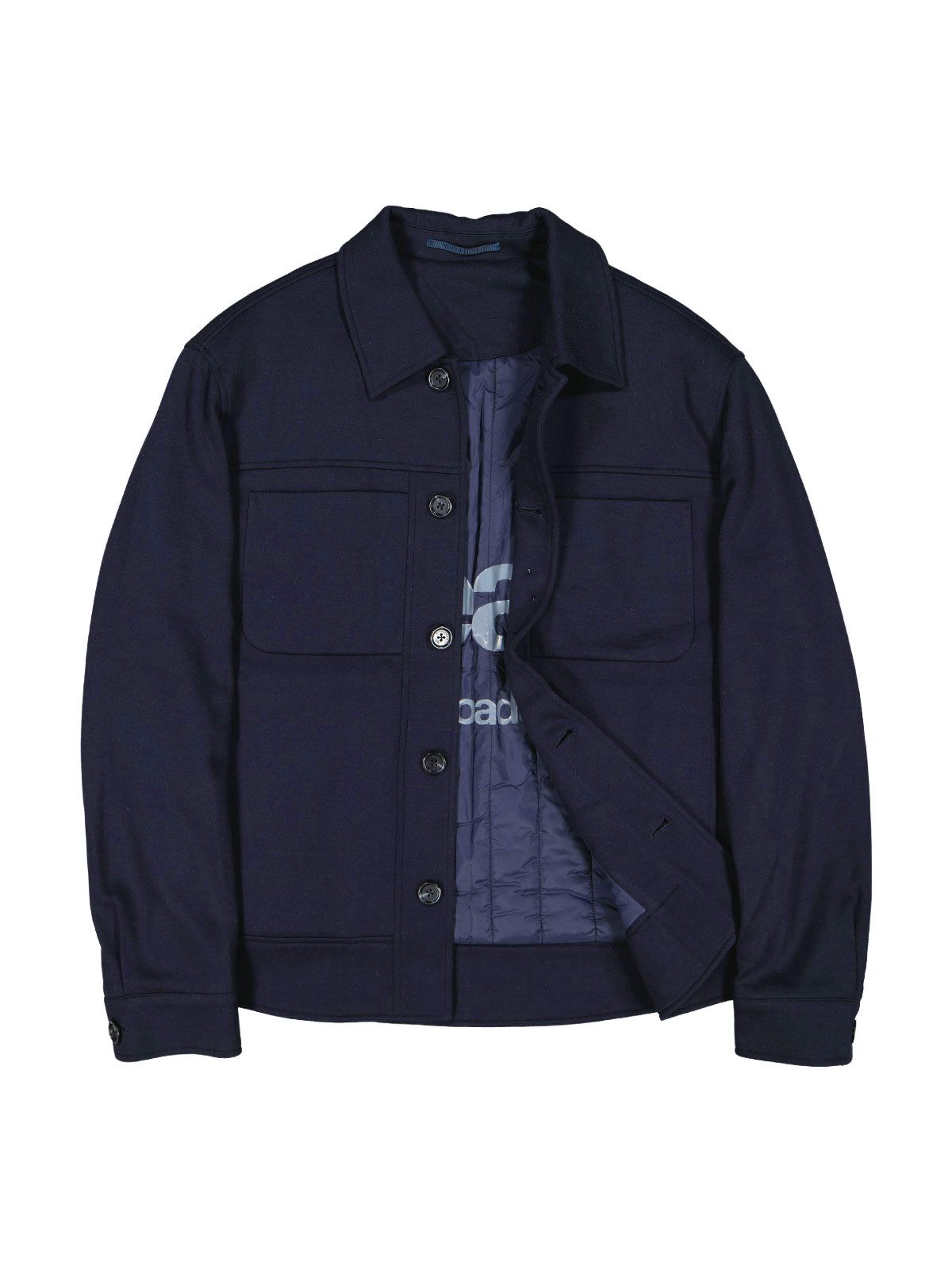 emilio adani Kurzjacke Herren Hemdjacke mit Reverskragen, Saphirblau