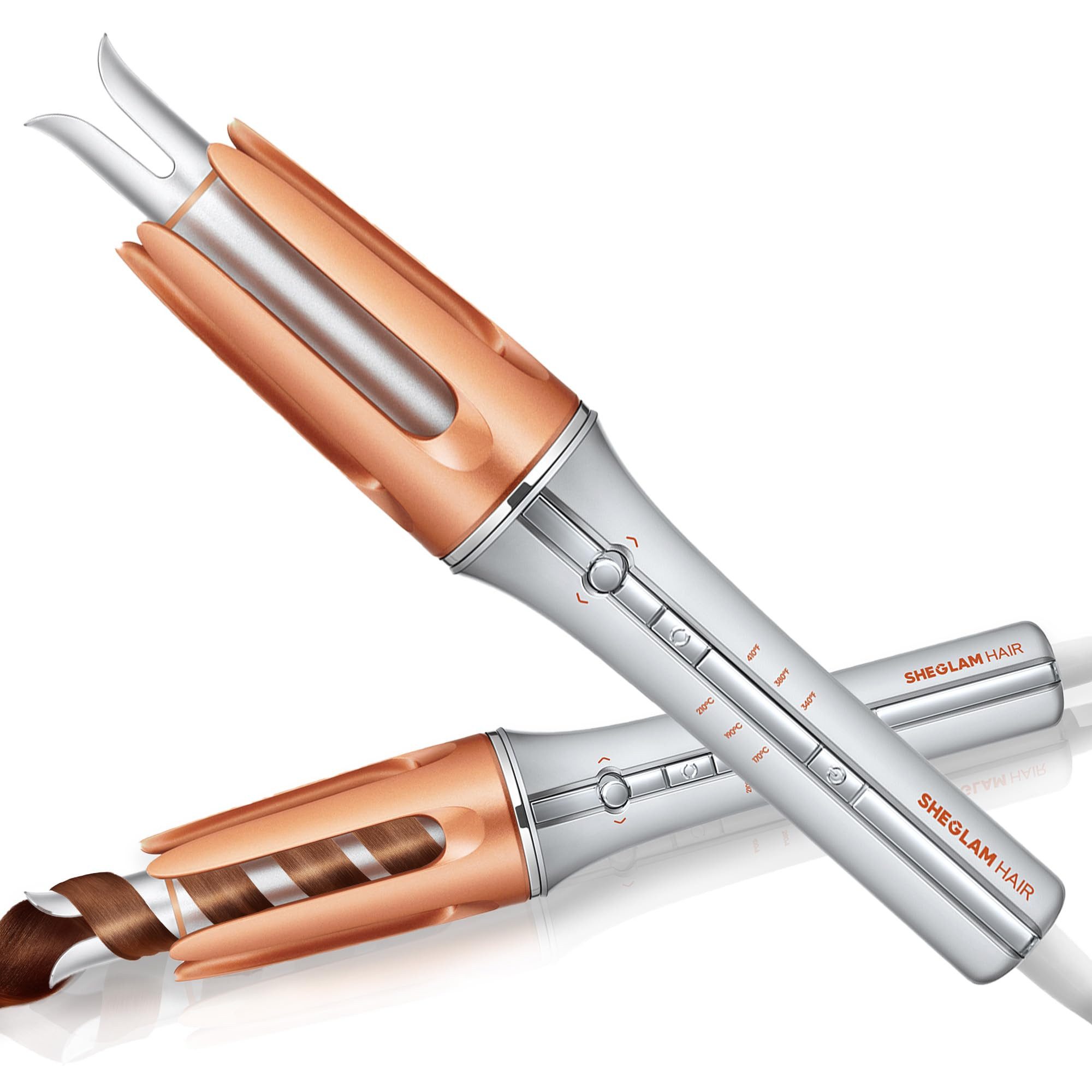 AIBISTAR Lockendreher Automatischer Lockendreher, 25/32 mm, 3 Stufen, Keramik, Isolierte Spitze – Anti-Verbrühung,Für feines, normales & dickes Haar