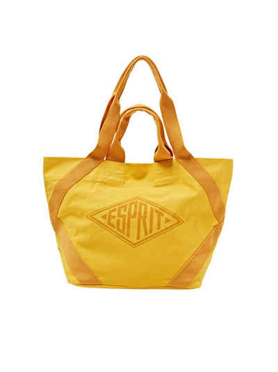 Esprit Schultertasche Tote Bag aus Baumwollcanvas mit Logo