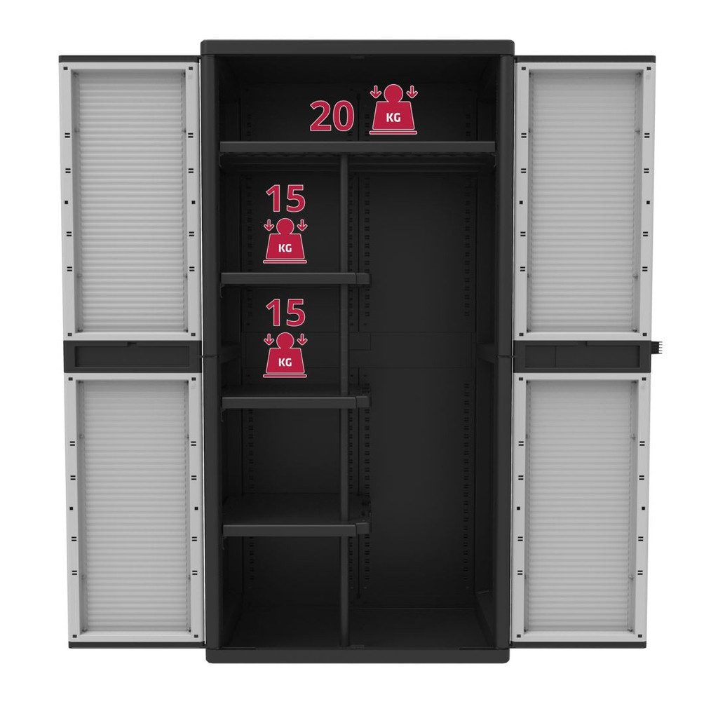 Kreher Mehrzweckschrank XXL Kunststoff 'Kreher Jumbo' Spindschrank mit Freifach