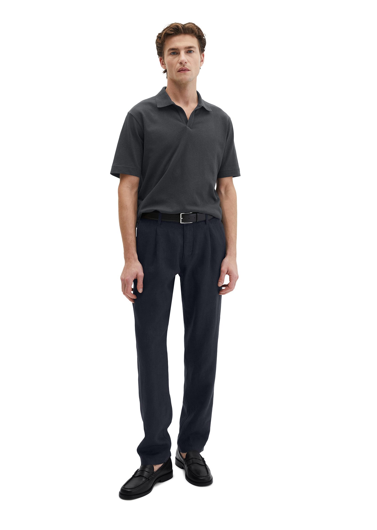 Marc O'Polo Poloshirt aus Baumwoll-Leinen-Mix – Bild 5 von 5