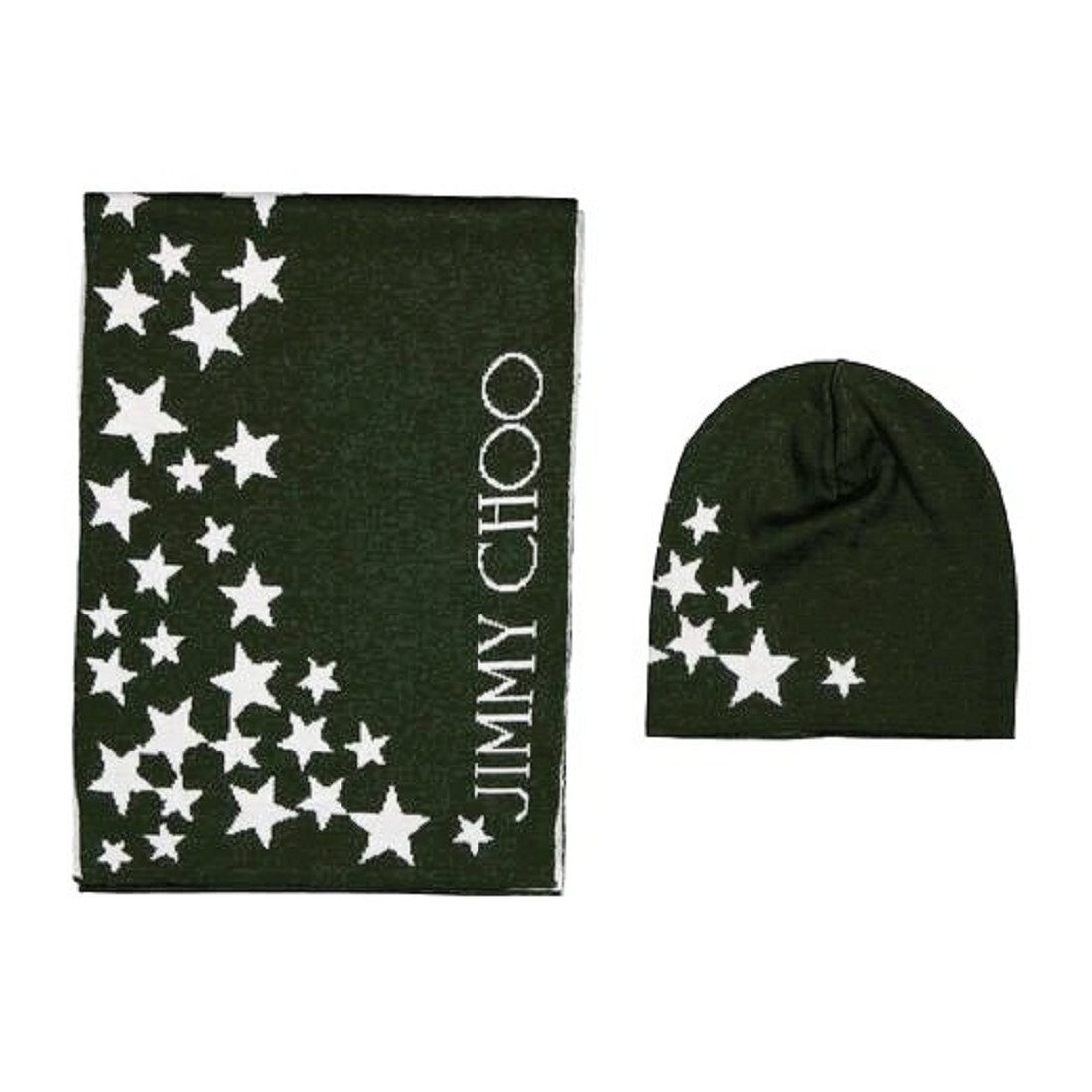 JIMMY CHOO Mütze & Schal Jimmy Choo Damen Beanie Mütze und Schal 2er Set. (2er set) mit niedlichem Print