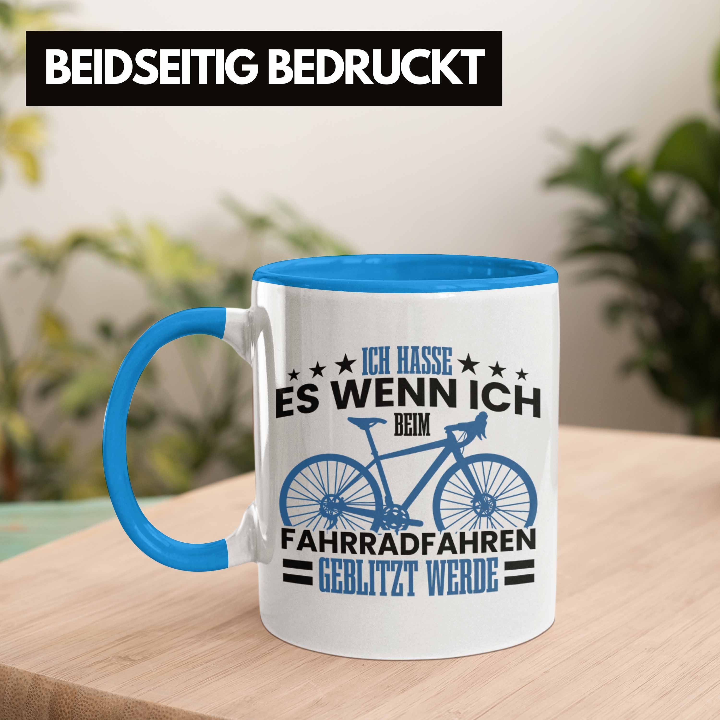 Radfahrer Fahrradfahrer Geschenk Trendation für Tasse Geblitzt Wer Blau Fahrradfahrern Tasse
