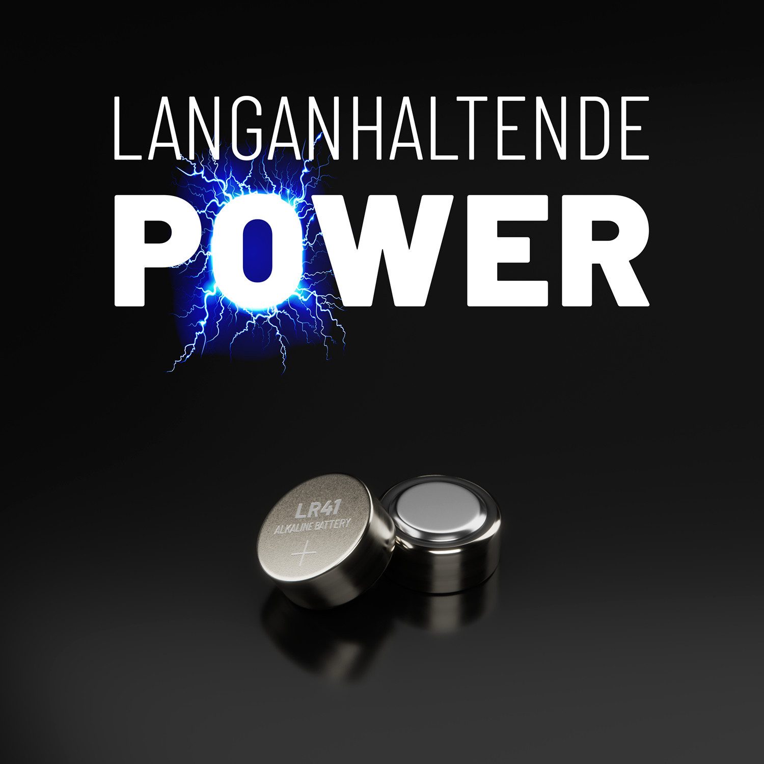 ABSINA 10x AG3 LR41 Knopfzelle 1,5V Alkaline - Knopfzellen Batterien Batterie Knopfzelle, (1 St)