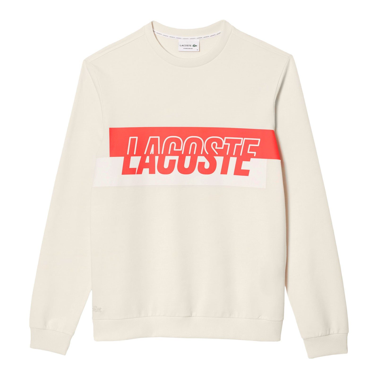 großem Sweatshirt Lacoste-Kontrast-Print mit Sweatshirt Lacoste