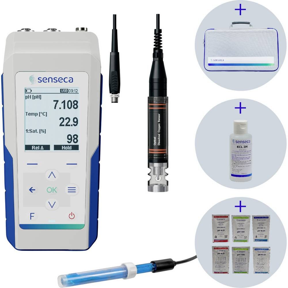 Senseca Wasserzähler PRO595-SET_PH/O530_L3 pH-Messgerät pH-Wert, Redox (ORP), Temperatur